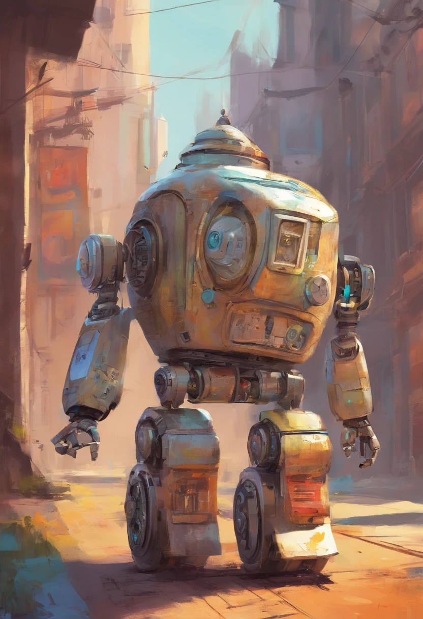 Pixar's 3D-style drawing of an ad automating robot