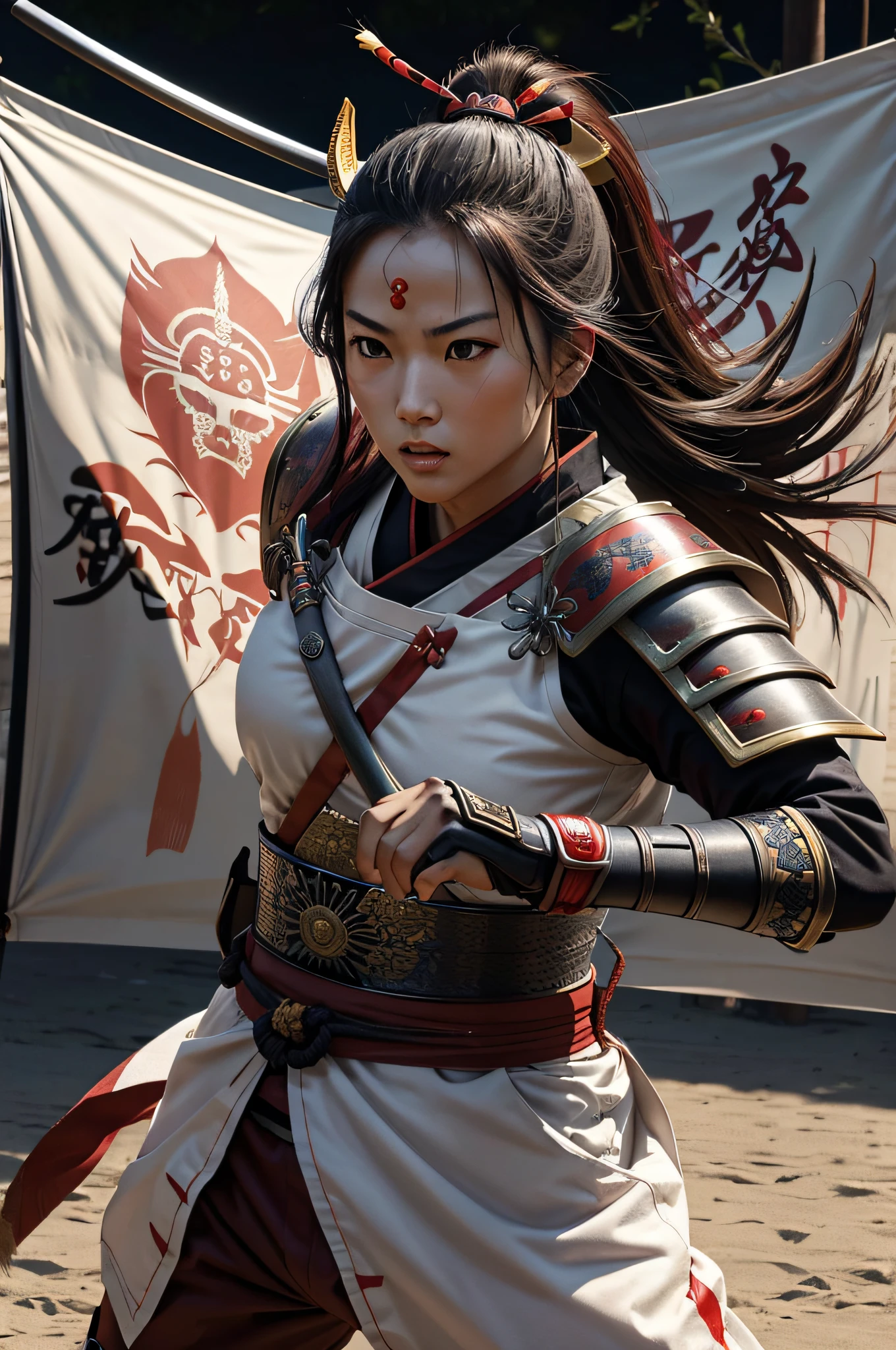 beautiful mexican samurai woman