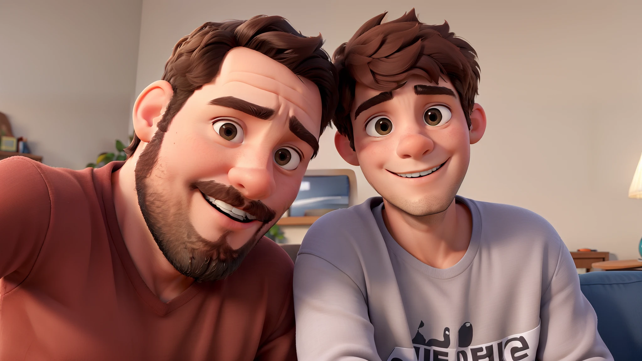 There's a man and a boy sitting on a couch, with a kid, Foto do perfil, Foto do perfil 1024px, foto do perfil, imagem de perfil