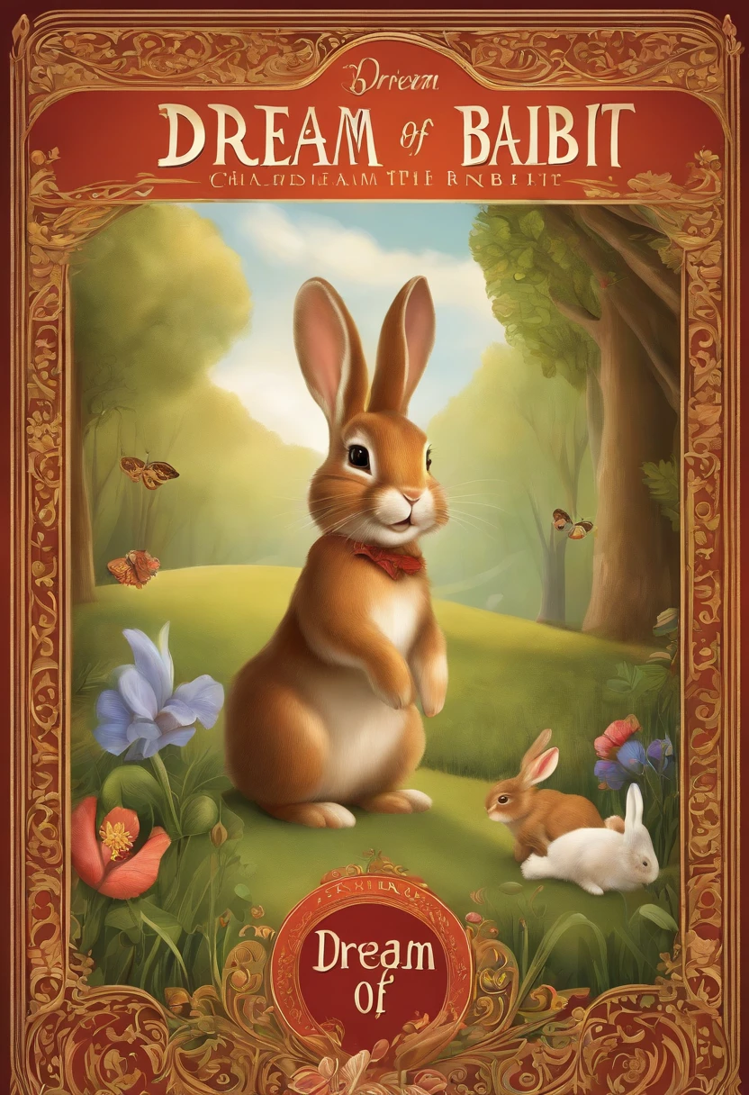 create an image for the cover of a children's book with the title The Dream of the Bouncing Rabbit