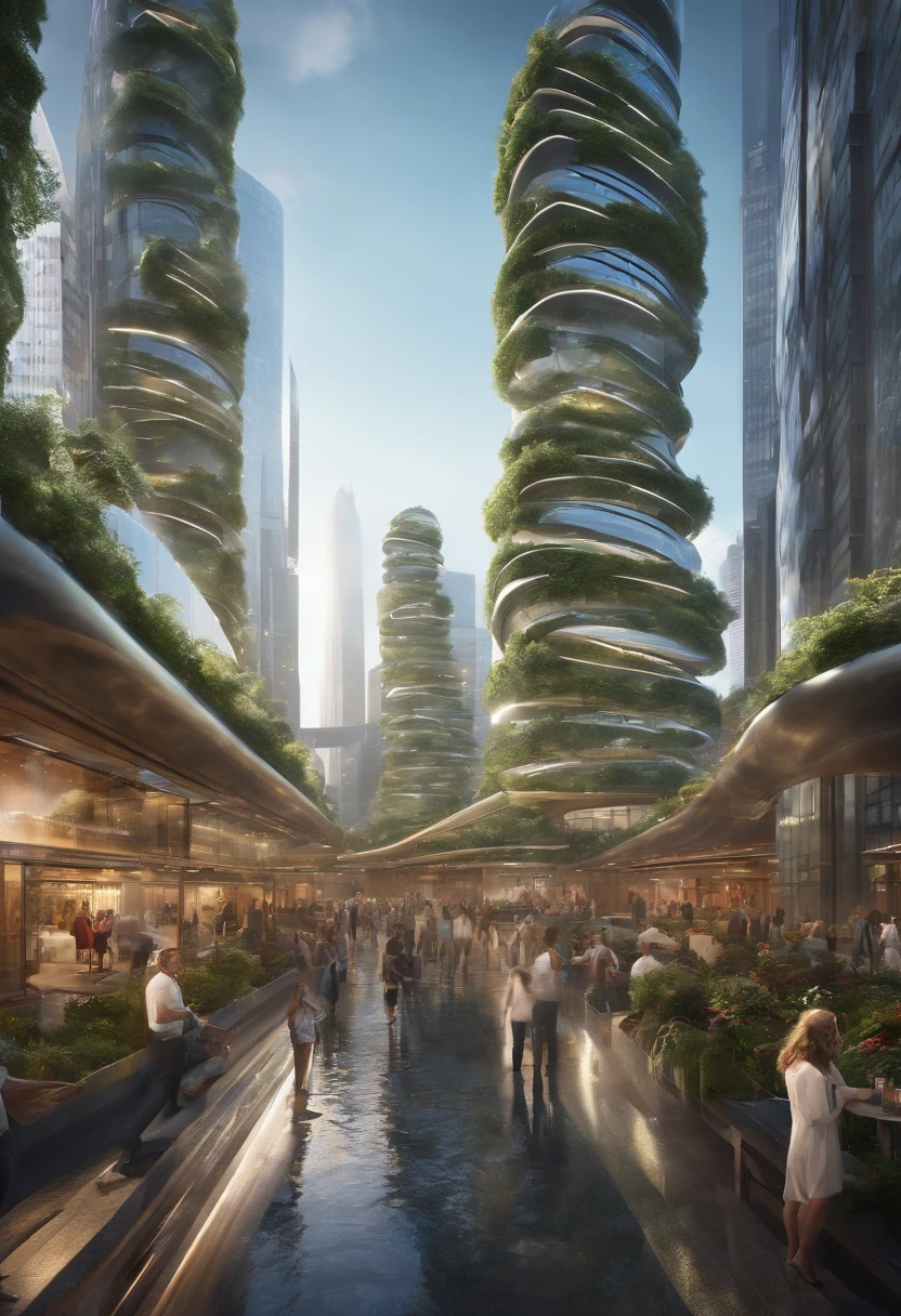 (best quality,4k,8k,highres,masterpiece:1.2),ultra-detailed,realistic(just a little),futuristic city,robots,huge crowd of people,interacting closely,advanced technology,skyscrapers,neon lights,hovering vehicles,people wearing futuristic clothing,robotic companions,seamless integration of humans and robots,robots performing everyday tasks,multi-cultural society,diverse architecture,colorful streets,bustling energy,towering residential complexes,solar panels covering buildings,green spaces,autonomous delivery drones,floating gardens,holographic displays,lively markets,flying shuttles,high-speed transportation network,massive LED screens showing advertisements,advanced artificial intelligence,smart systems maintaining the city,rooftop gardens[botanical gardens],futuristic bridges,transparent walkways,stunning cityscape at night,vibrant street art,innovative infrastructure,pedestrian-friendly spaces,energy-efficient buildings,efficient waste management system,futuristic fashion festivals,people communicating through augmented reality,people enjoying virtual reality experiences,multi-level highways,elevated parks,underground transport tunnels,perfect harmony between nature and technology,lively cafes and restaurants,hydroponic farms producing food indoors,indoor vertical farms,advanced healthcare facilities,efficient public transportation system,large community gathering spaces,multilingual communication devices,zero-emission policies,multi-purpose drone ports,network of advanced sensors,smooth and safe traffic flow,unimaginable technological advancements,sustainable energy sources.