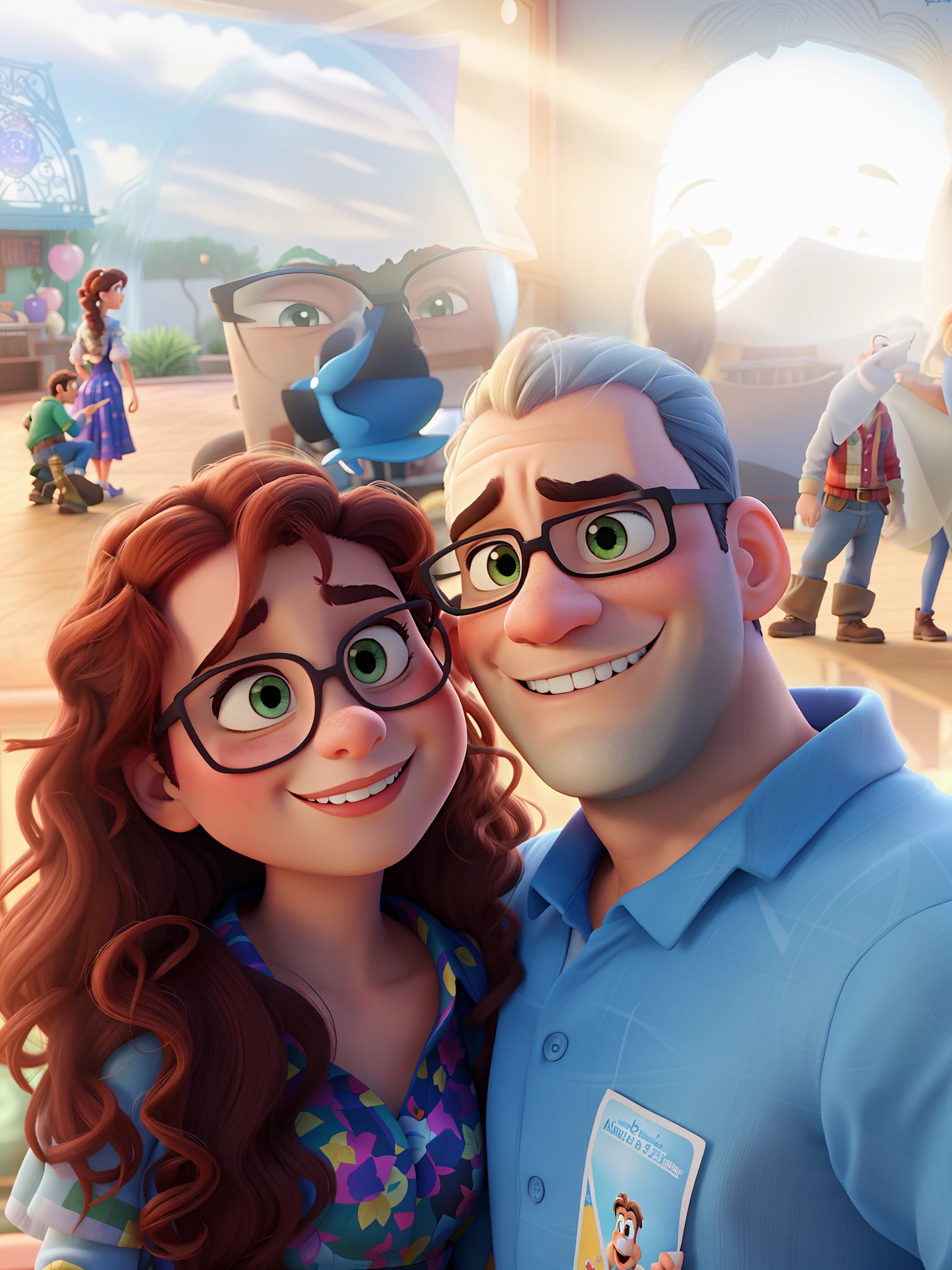 romantic couple, igual aos filmes Disney Pixar