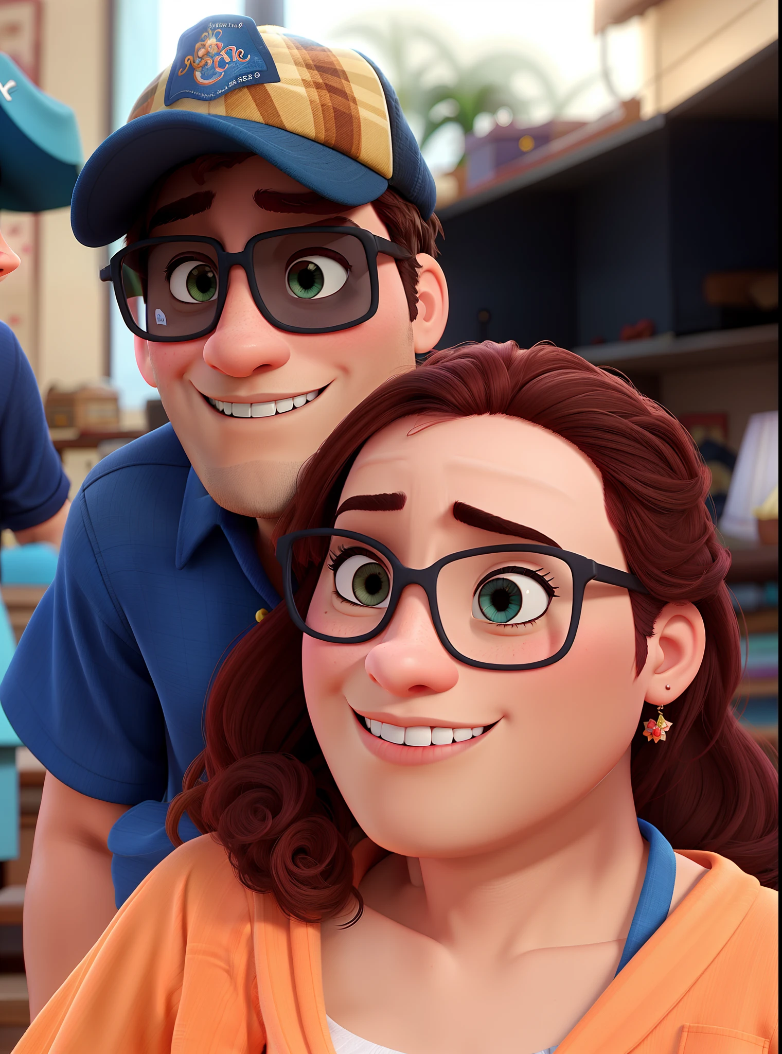 romantic couple, igual aos filmes Disney Pixar