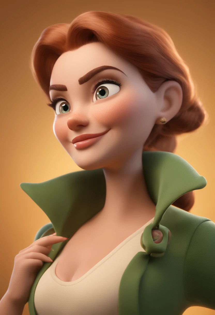 Personagem de desenho animado de uma mulher de cabelos ondulados com as pontas loiras de jaleco, in a pediatric officean animated character Stylized character, animation style rendering, 3D estilizado, Arnold Maya render, 3 d render stylized, toon render keyshot, Personagem 3D, Personagem 3D, 3d rendering stylized, 3 d character render, personagem de desenho animado, Personagem de close up, Pose de personagem, (Estilo Pixar) (master part:1.2) (Bokeh) (best quality) (pele detalhada) (textura detalhada) (8k) (argila) (Cinematic lighting) (foco nítido,Senta e vaza a parte superior do corpo