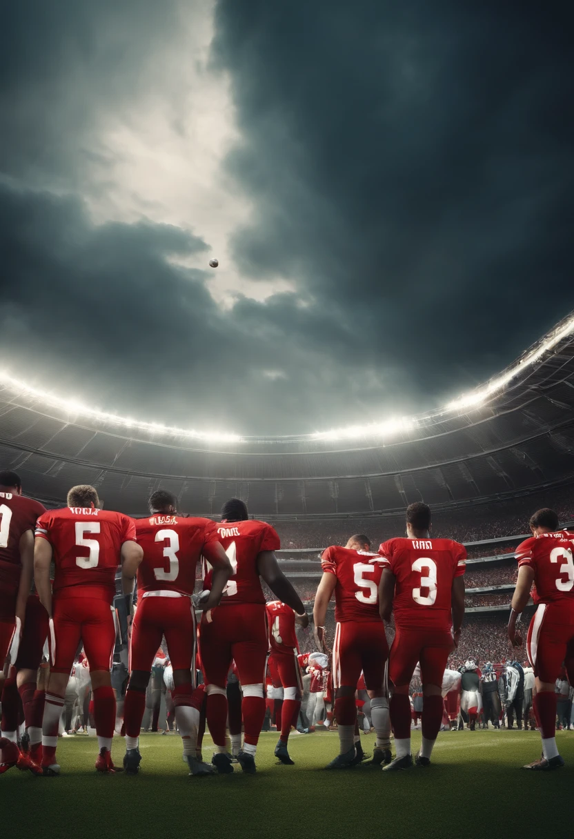a man explain football game to others