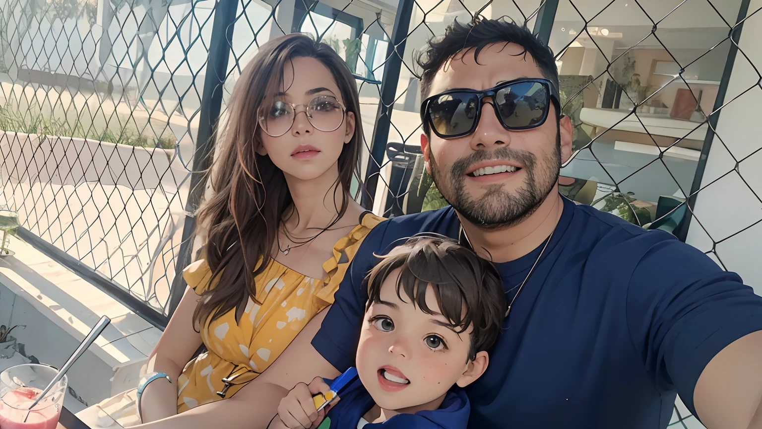 there is a man, A woman and a boy sitting at the table, marido esposa e filho, imagem de perfil, vacation photo, Happy family, divertindo-se, portrait of family of three, Family photo, foto do perfil, Divirta-se, foto do perfil, facebook post, foto do perfil, he is! cerca de 3 0 anos de idade, family portrait