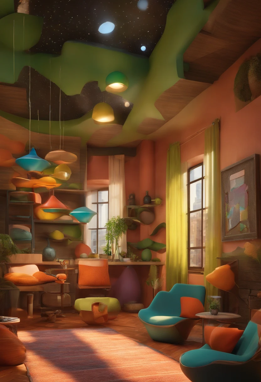 Um arquiteto de sonhos futurista, mas realista, inspired by Pixar animation, de perto. The character takes center stage with captivating facial expressions, oferecendo um toque de irrealidade.