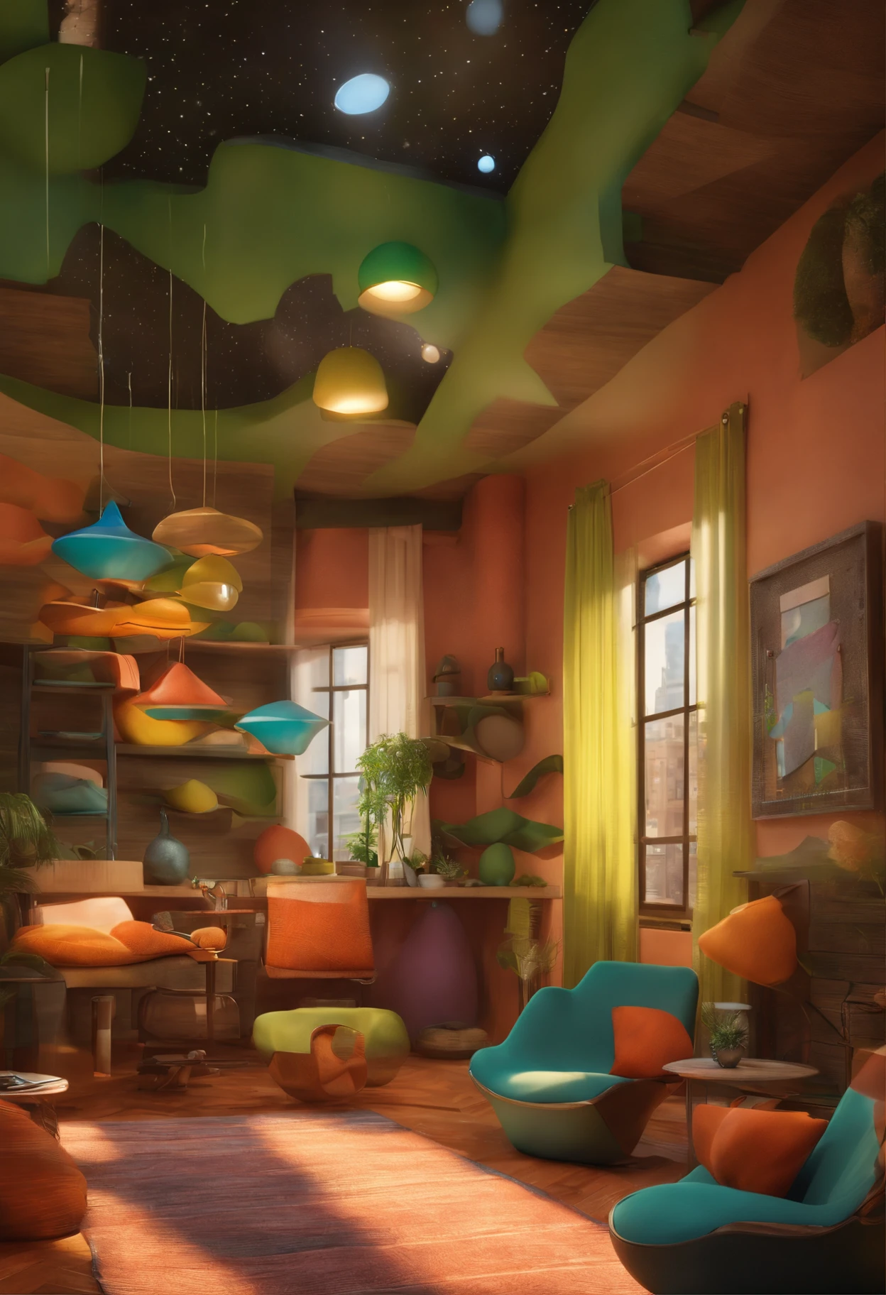 Um arquiteto de sonhos futurista, mas realista, inspired by Pixar animation, de perto. The character takes center stage with captivating facial expressions, oferecendo um toque de irrealidade.