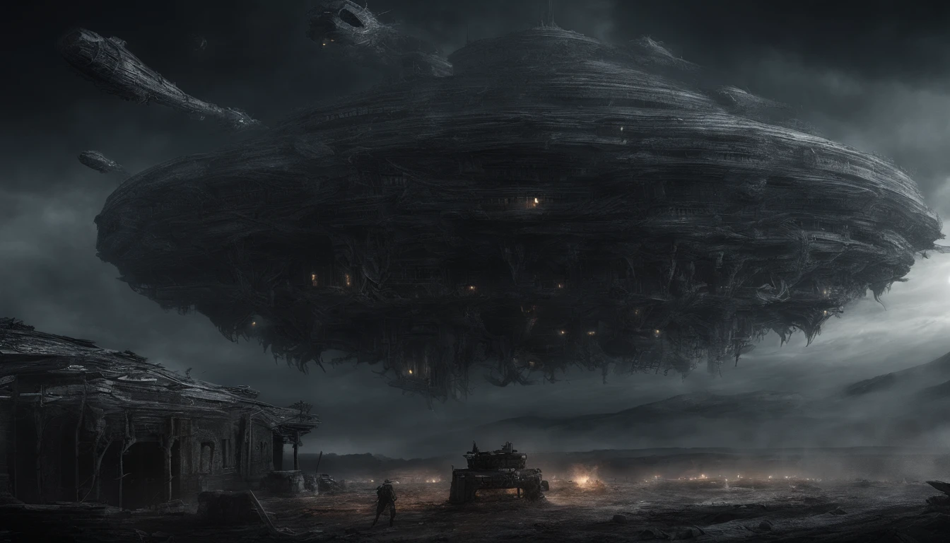 Antreepypasta Foundation with combat spaceships around the foundation