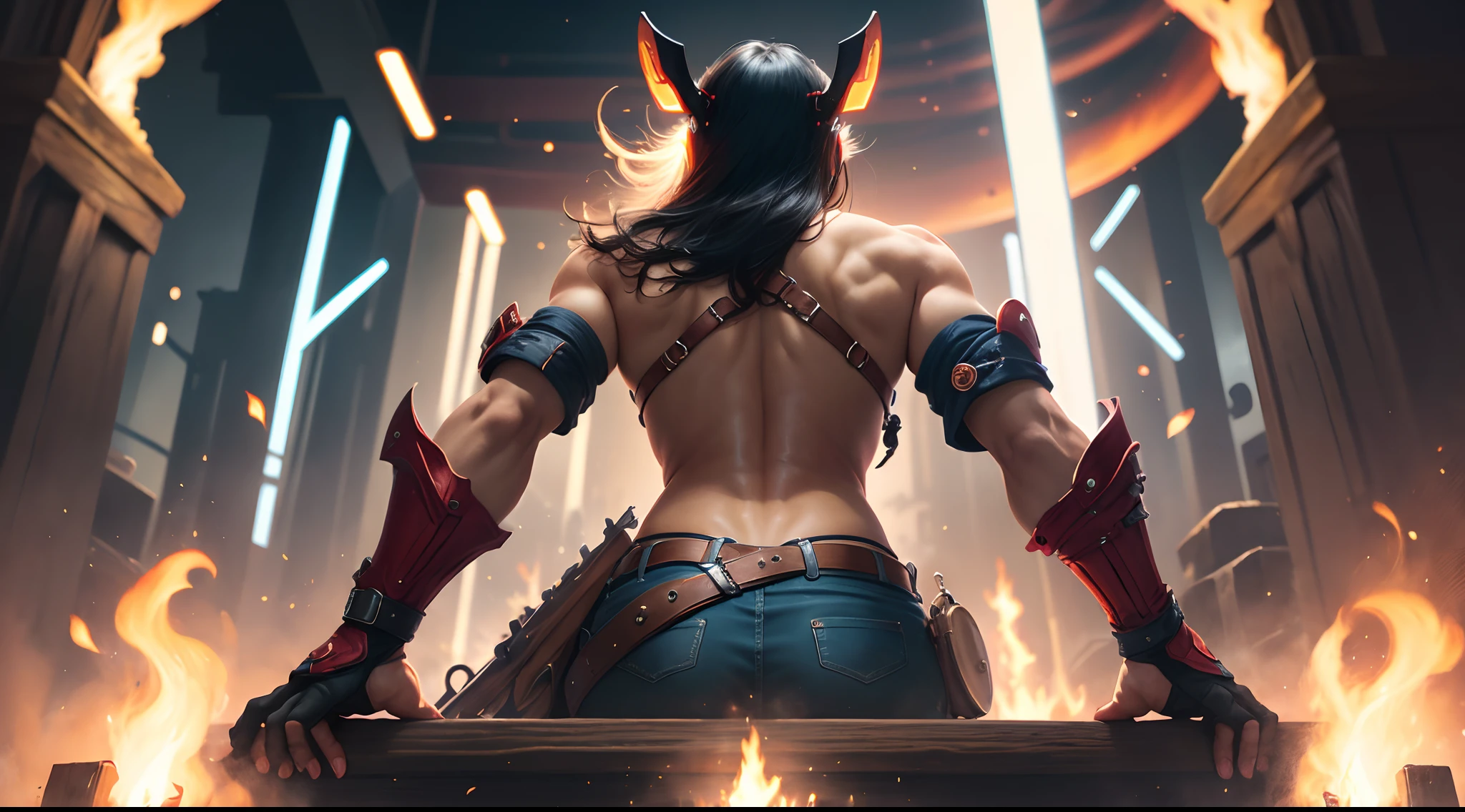 NSFW, high def, warhammer 40k scene, demons, space marines, epic, doggie style , UHD, waaagh, slaanesh, nurgle
