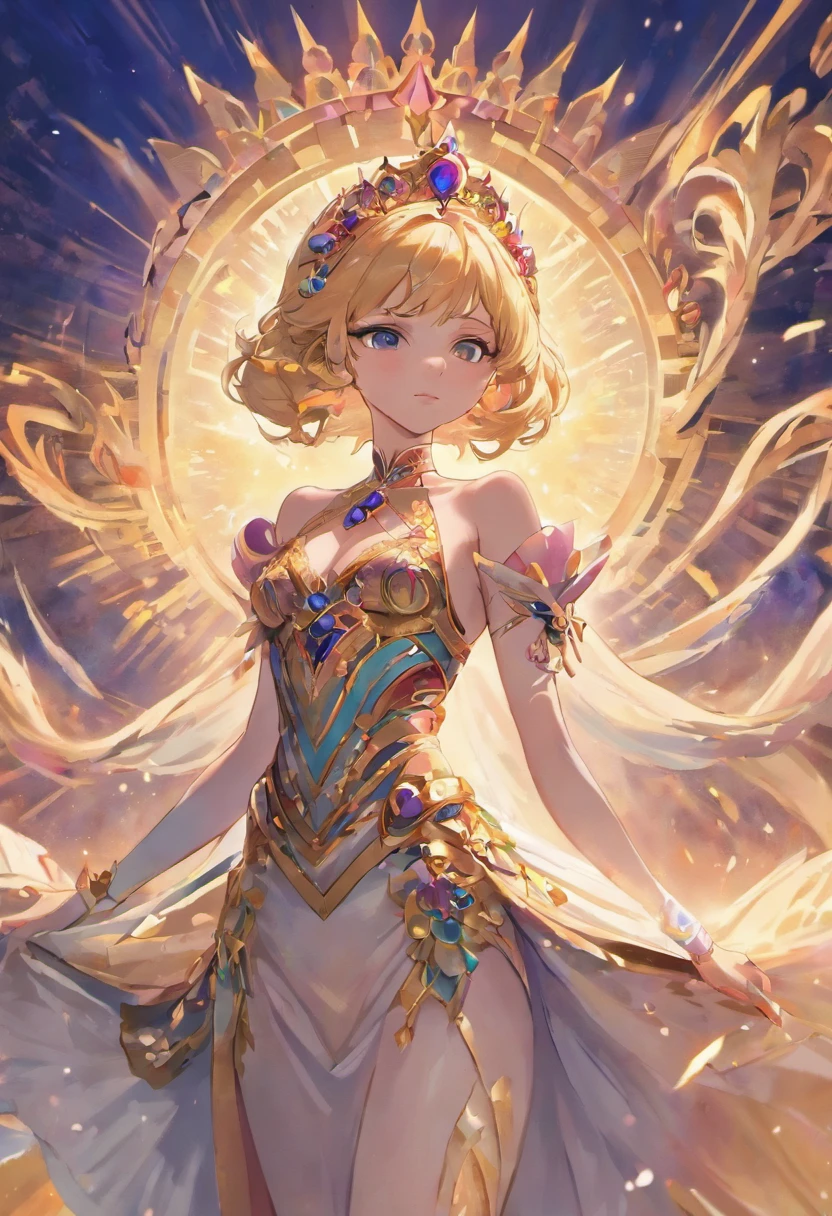 Mejor calidad, tmasterpiece, ultrahigh resolution, Primer plano de una mujer con un vestido de gasa que fluye de color rosa azulado, Primer plano en todo el cuerpo, sexy para, hombros recortados, hermosa adolescente, a beautiful empress of fantasy, Ethereal Beauty, beautiful fantasy maiden, Hermosa diosa, ((a beautiful empress of fantasy)), oriental fantasy, Ethereal fantasy, Escenas detalladas, amazing pose, Accesorios llamativos, pintoresco