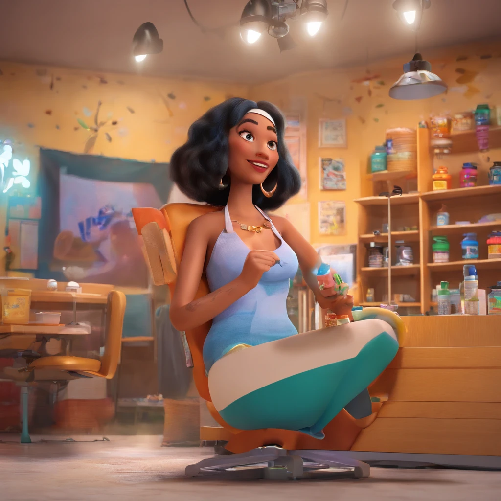 Um arquiteto de sonhos futurista, mas realista, inspired by Pixar animation, de perto. The character takes center stage with captivating facial expressions, oferecendo um toque de irrealidade.