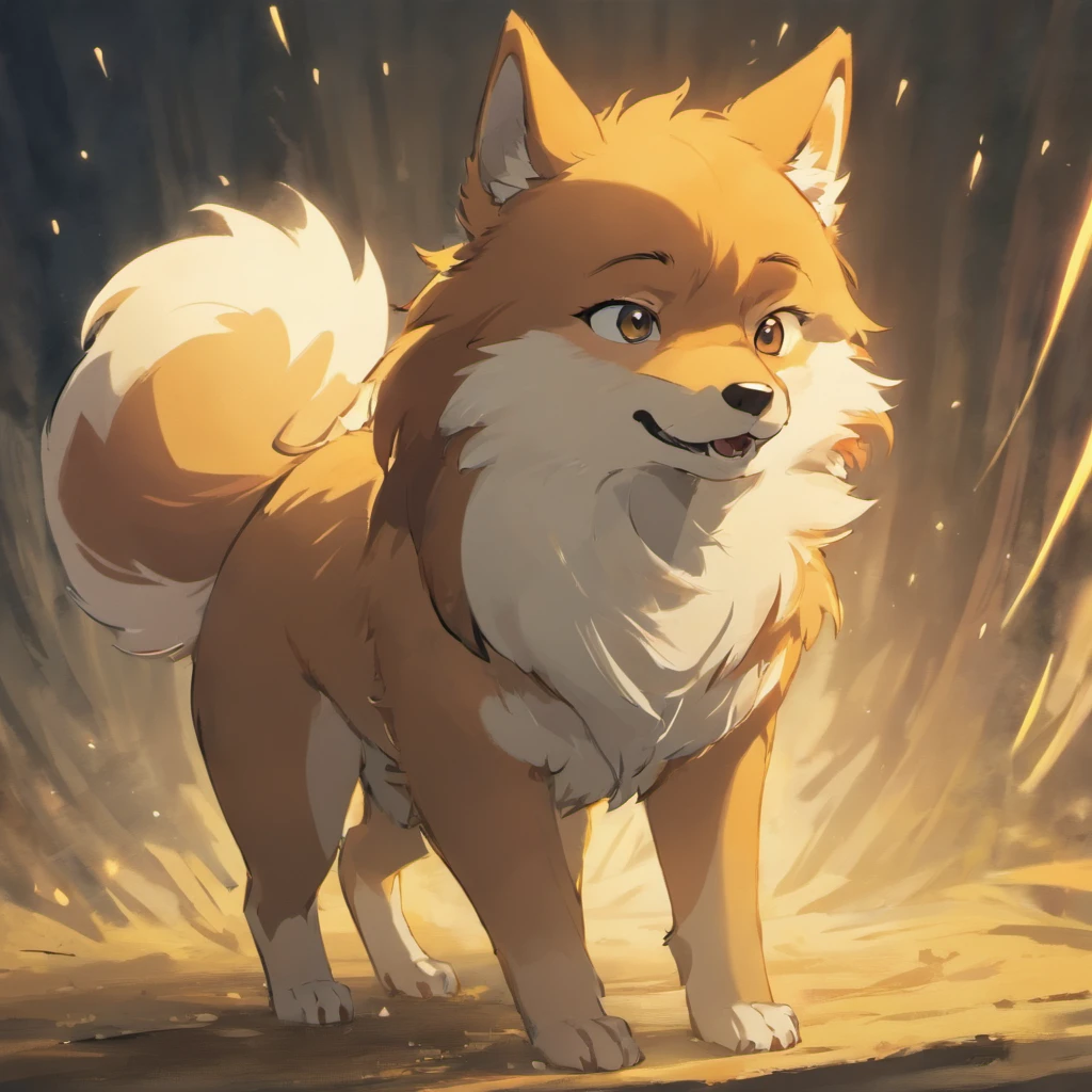 Cute wolf in the style of Disney movies,Cubs,shaggy,adolable, CRIT