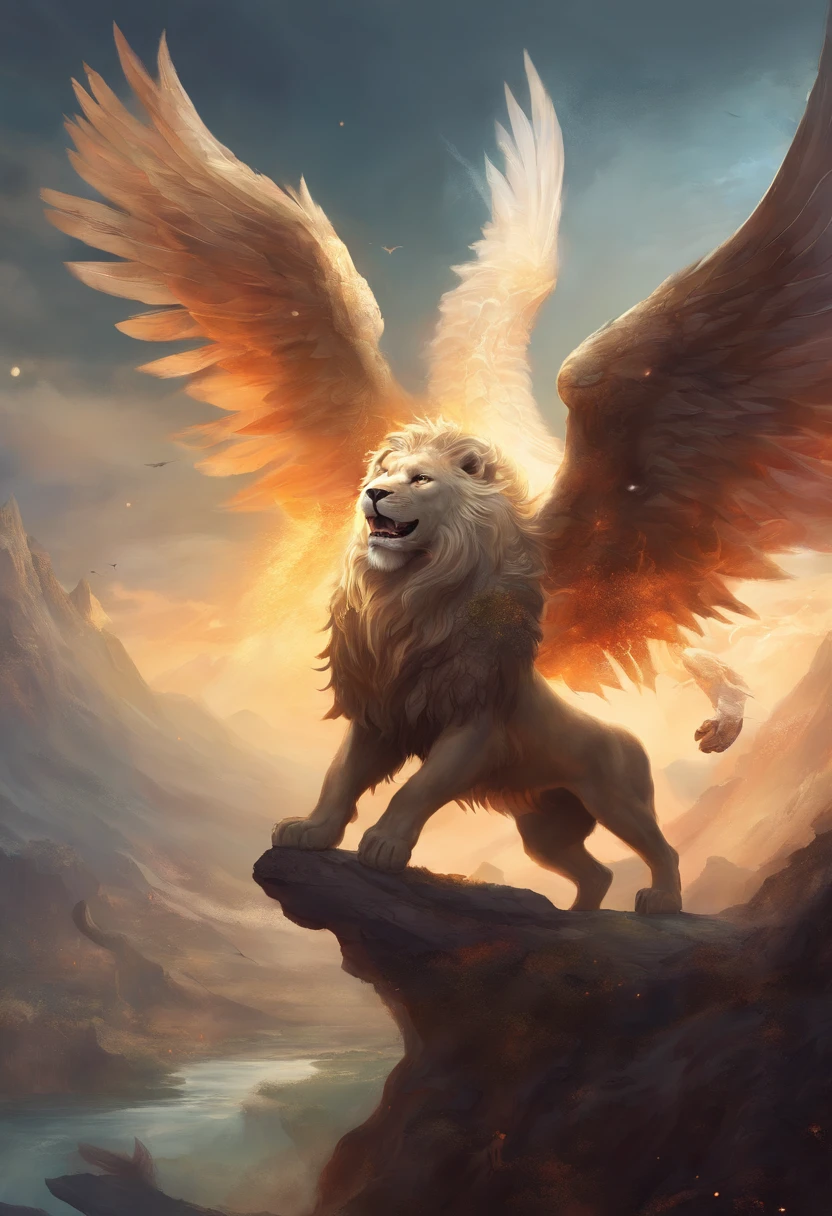 The image of the shamanic lion with eagle wings represents the duality between strength and freedom, combining the essence of two powerful animals.