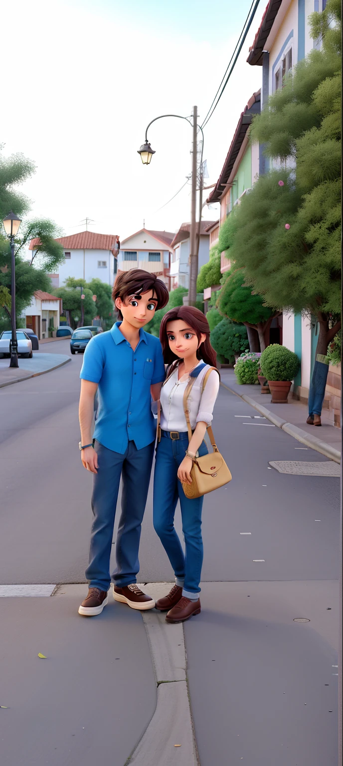 romantic couple on crooked street in lawn rs brazil