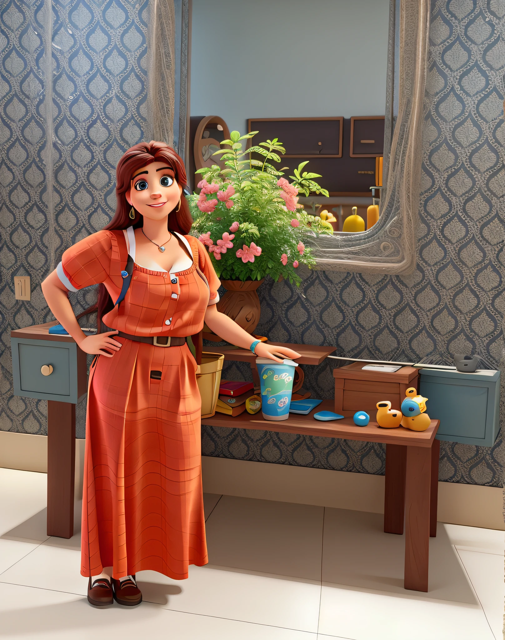 Mulher estilo disney pixar, alta qualidade, melhor qualidade
