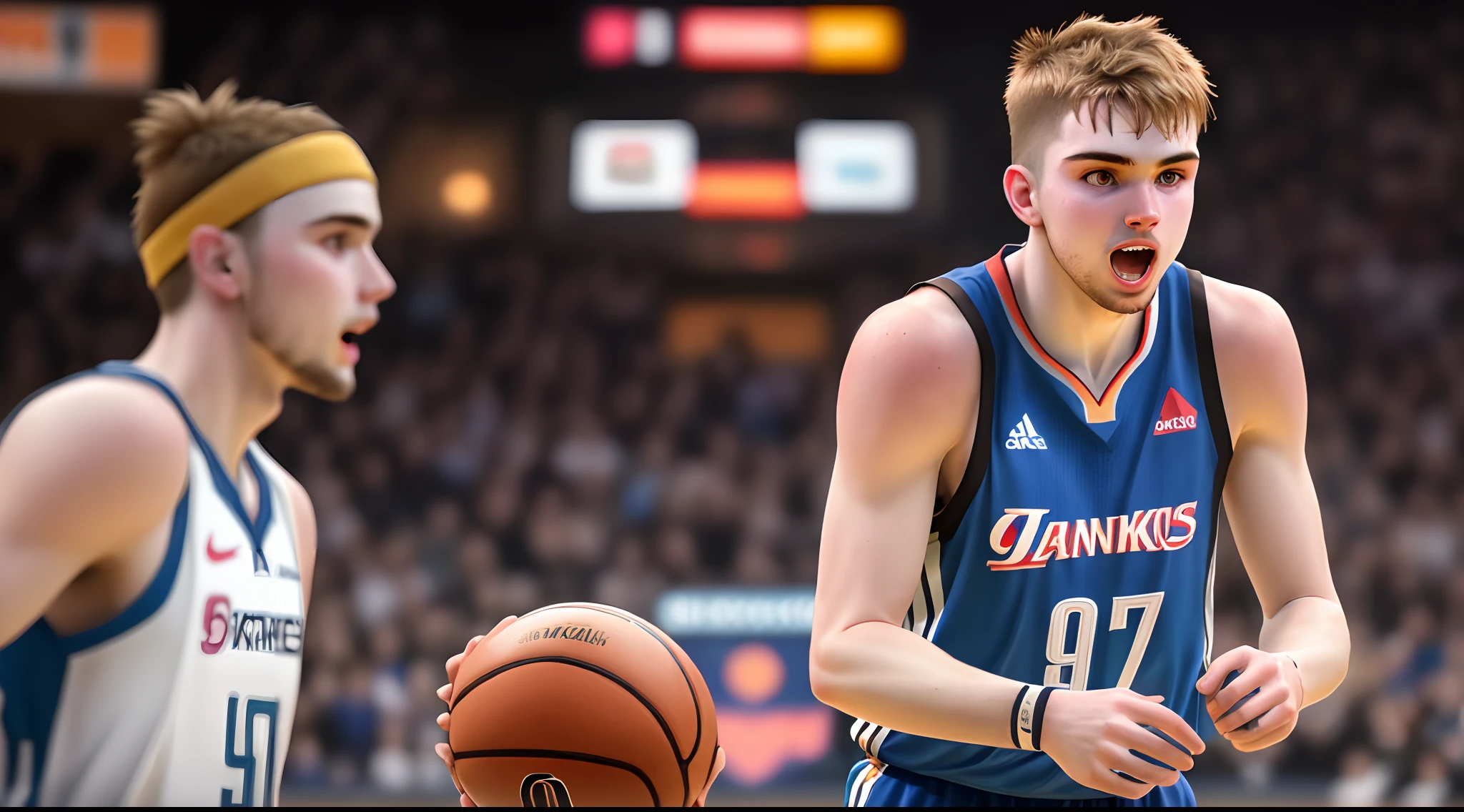 luka doncic and donkey kong mixed together