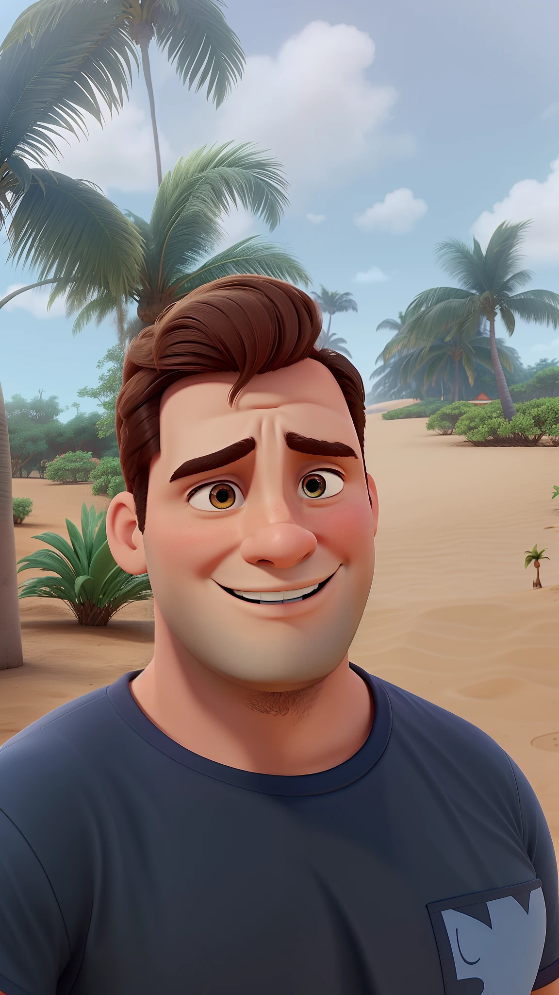 Um homem de pele branca clara. Estilo Disney-pixar, alta qualidade, melhor qualidade