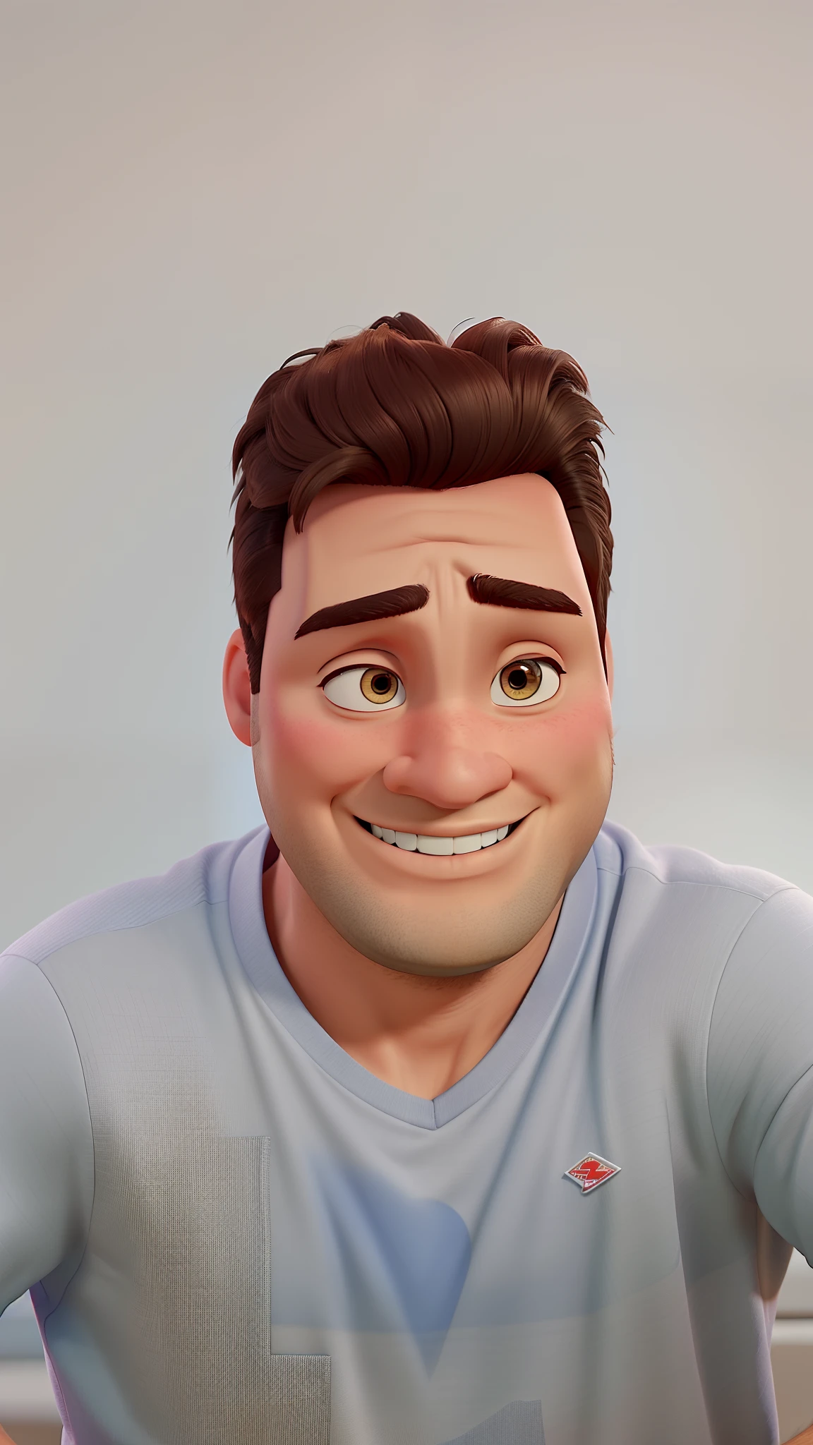 Um homem de pele branca clara. Estilo Disney-pixar, alta qualidade, melhor qualidade