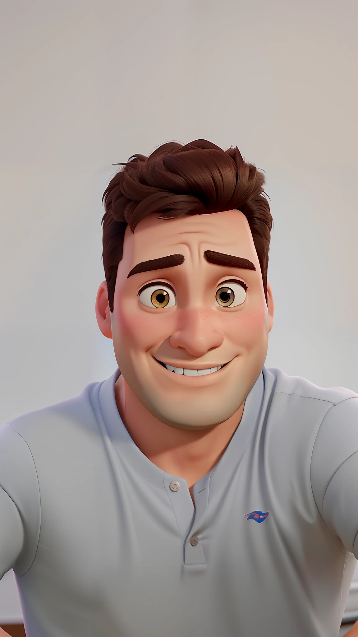 Um homem de pele branca clara. Estilo Disney-pixar, alta qualidade, melhor qualidade