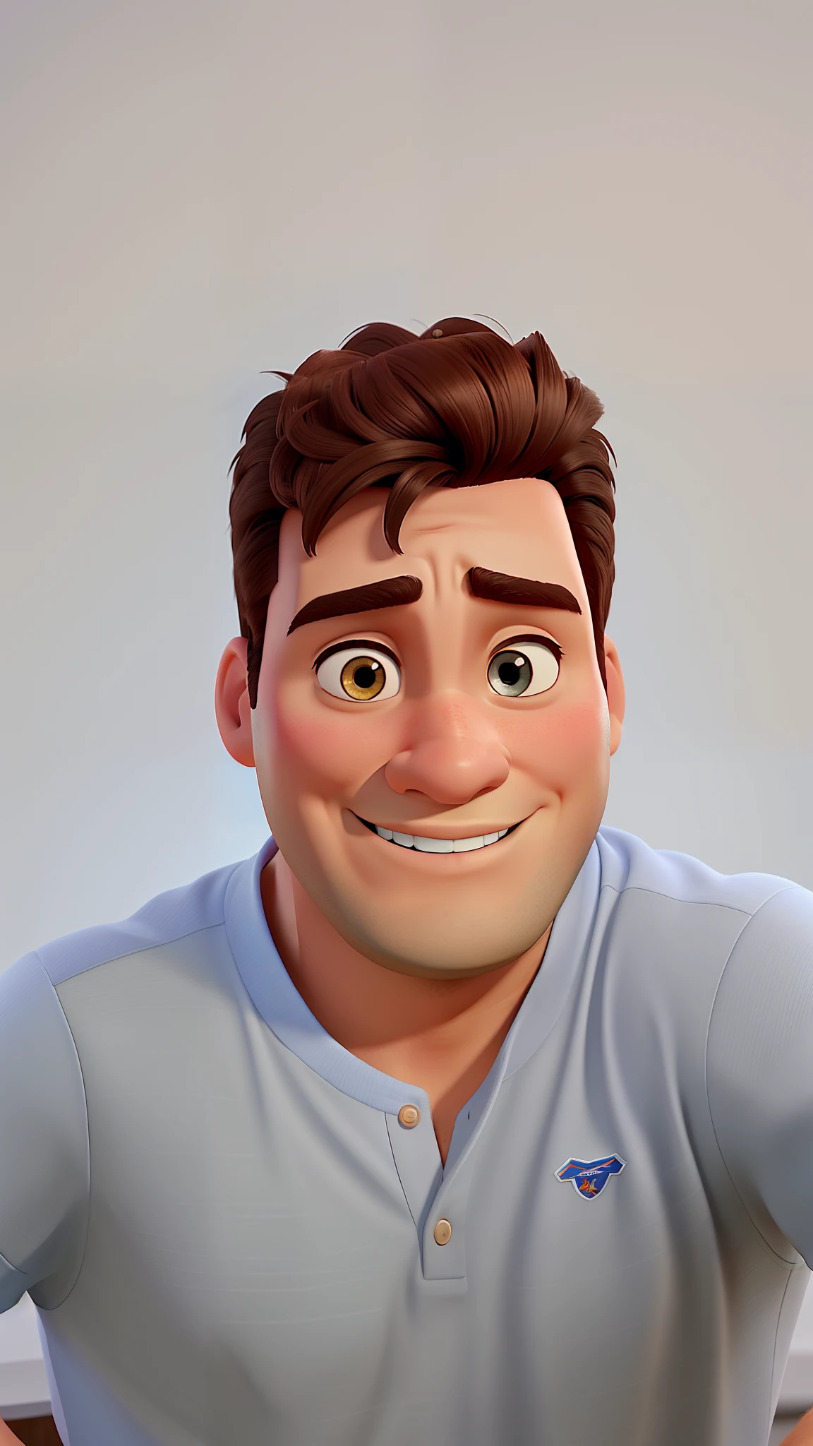 Um homem de pele branca clara. Estilo Disney-pixar, alta qualidade, melhor qualidade