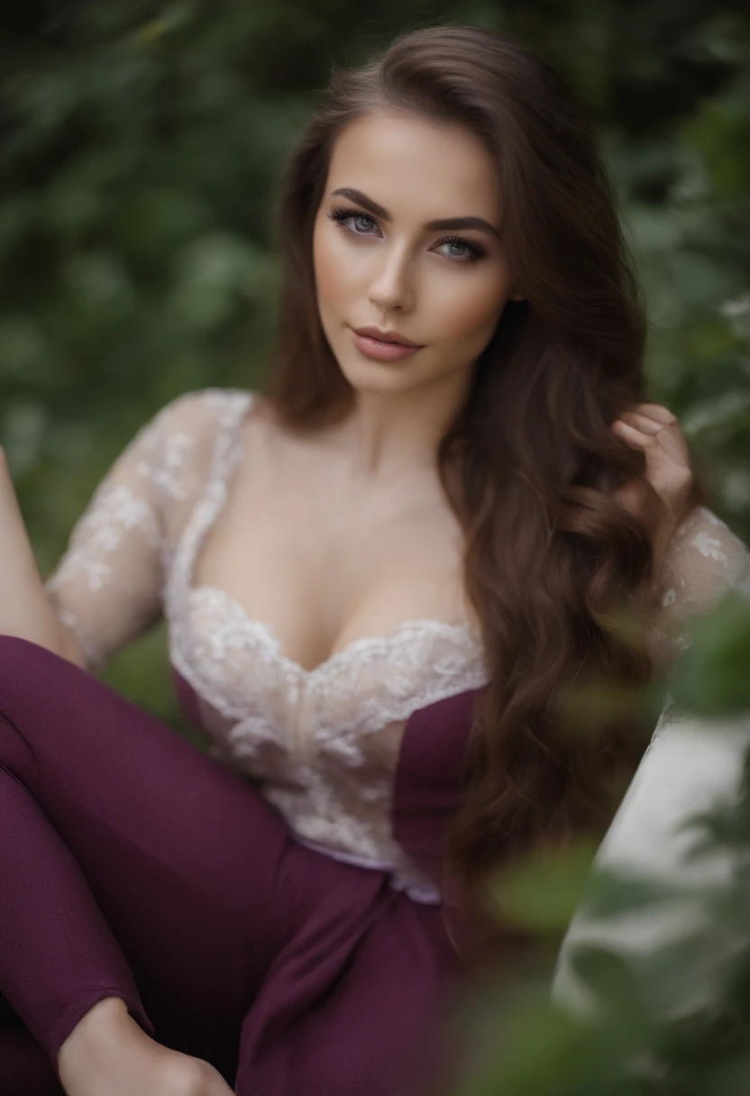 Femme Arafed complètement , fille sexy aux yeux bruns, ultra réaliste, Méticuleusement détaillé, Portrait Sophie Mudd, cheveux bruns et grands yeux, Selfie d’une jeune femme, Yeux de chambre, Violet Myers, sans maquillage, maquillage naturel, Regarder directement la caméra, Visage avec Artgram, Maquillage subtil, Superbe photo du corps entier agenouillée sur le lit, dans la chambre, Buste de taille moyenne à grande, russian