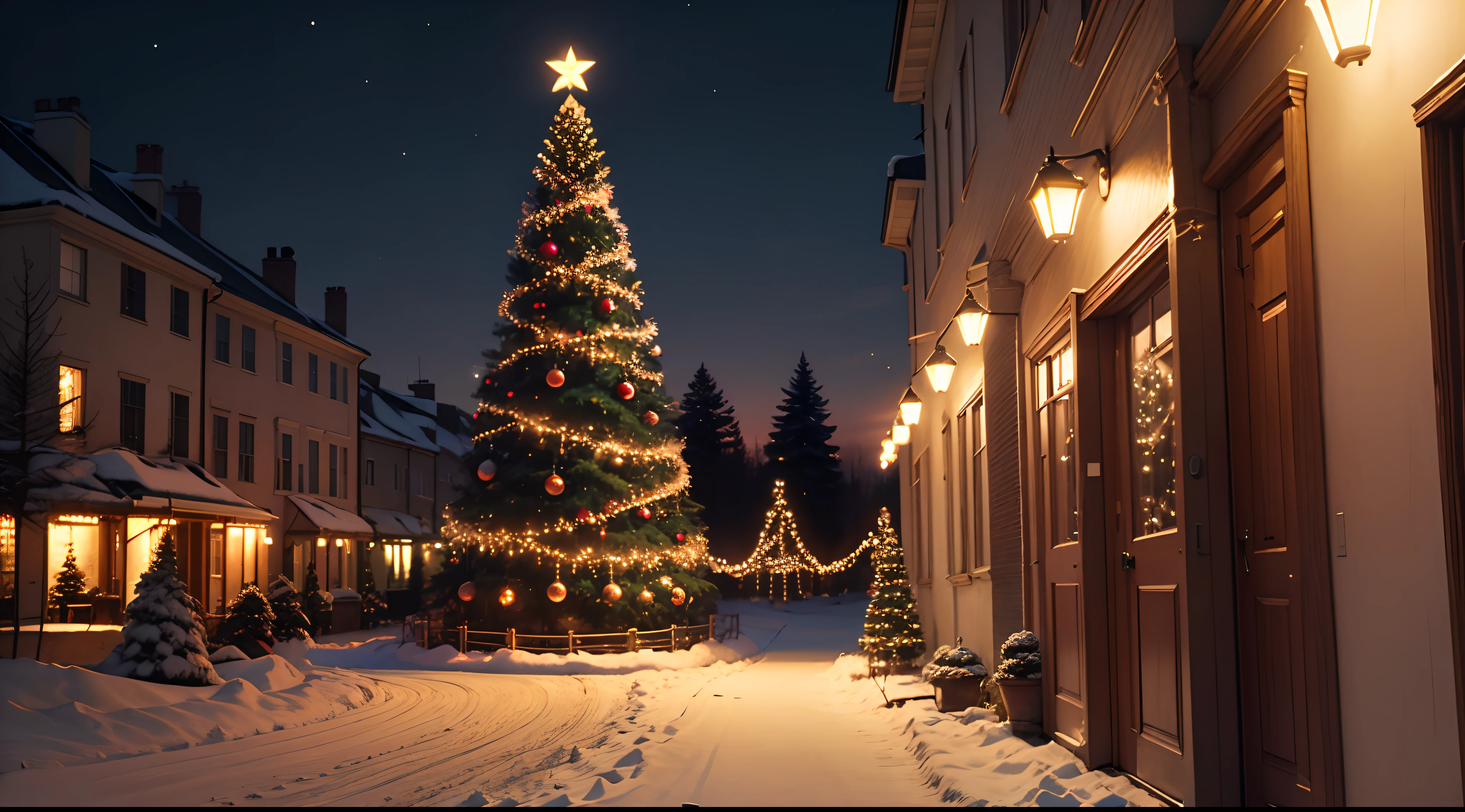 Background image Christmas Lights Sad