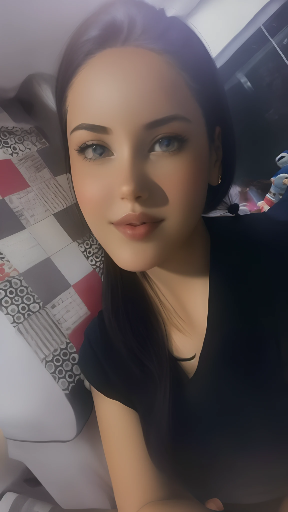 woman straight hair Disney Pixar style