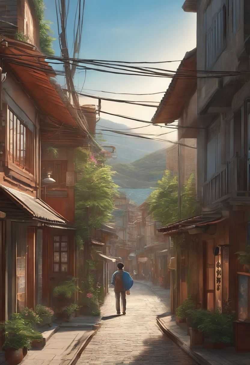 comic strip,Hong Kong comic book style,Fengyun comic style,(((Comic storyboard))),Two-dimensional picture,Estilo de Makoto Shinkai,Makoto Shinkai manga art,teens girl,The narrow streets of the town,starrysky,vibrant with colors,Hyper-realistic,Ultra photo realsisim,super-fine,Smooth lines,high qulity,8K,tmasterpiece,This time the theme is the sea