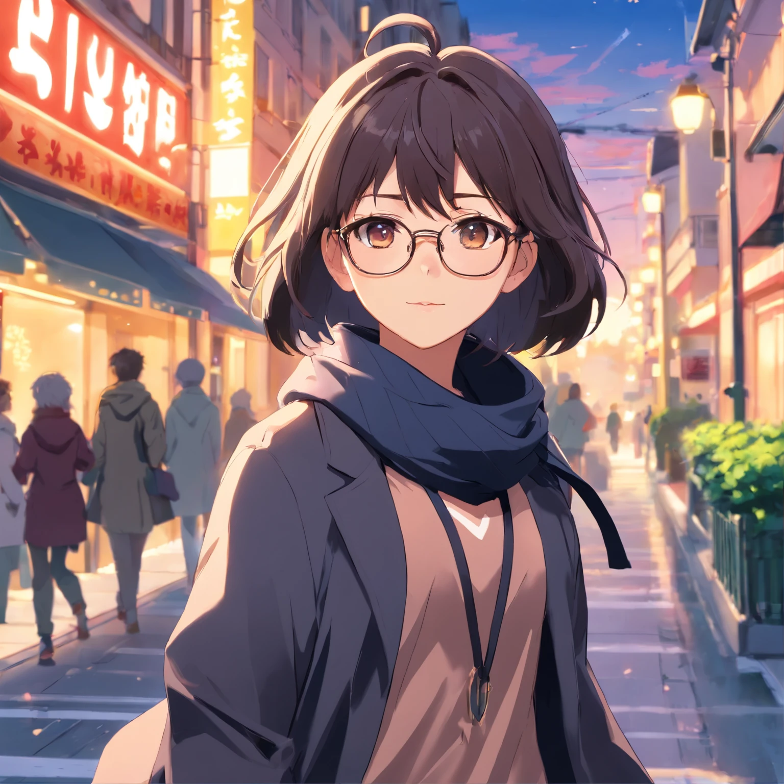 Partie maîtresse, un schnauzer, Style matriciel, Manteau noir, Flâner dans le parc, marcher sur le trottoir avec un foulard sur la tête, lunettes de soleil, Angle dynamique, Meilleure qualité, 4K,