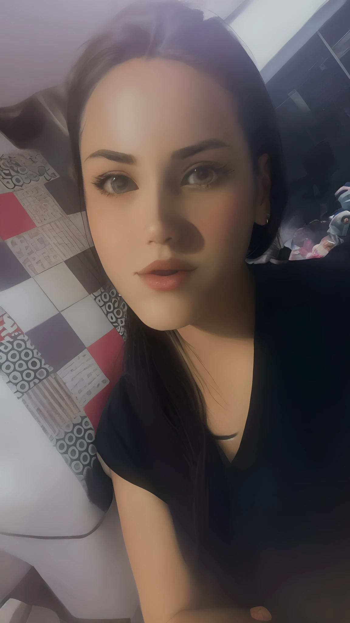 Create girl straight hair, brown eyes Disney Pixar style