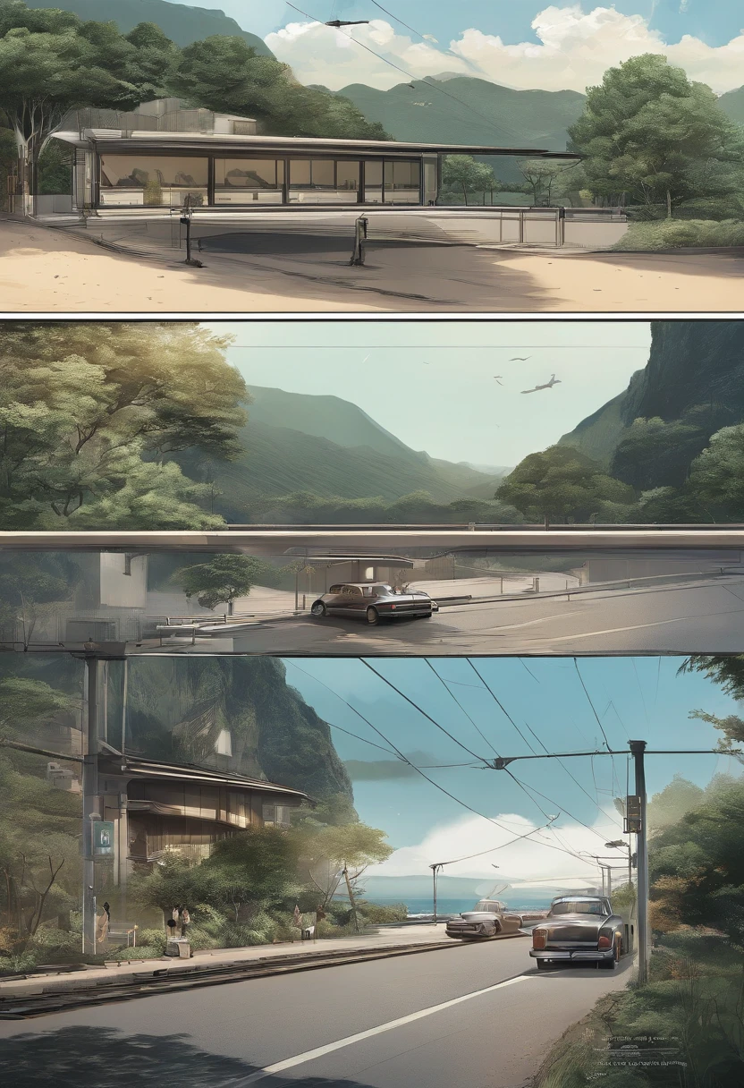 comic strip,Hong Kong comic book style,Fengyun comic style,(((Comic storyboard))),Two-dimensional picture,Estilo de Makoto Shinkai,Makoto Shinkai manga art,teens girl,,starrysky,the sea,vibrant with colors,Hyper-realistic,Ultra photo realsisim,super-fine,Smooth lines,high qulity,8K,tmasterpiece