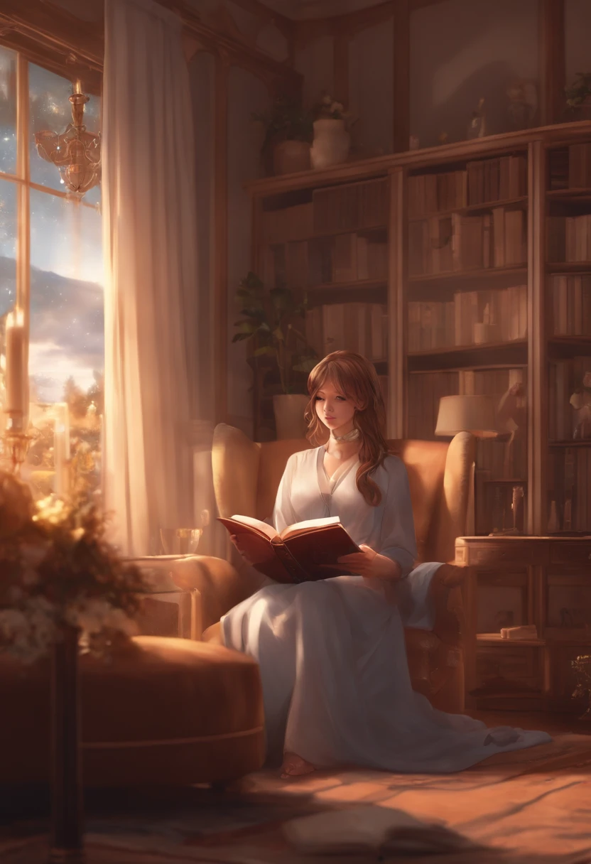 anime girl reading a book in a room with a picture of a man, best anime 4k konachan wallpaper, anime art wallpaper 8 k, young anime man, anime art wallpaper 4 k, anime art wallpaper 4k, anime style 4 k, 4 k manga wallpaper, anime moe artstyle, anime wallpaper 4 k, anime wallpaper 4k