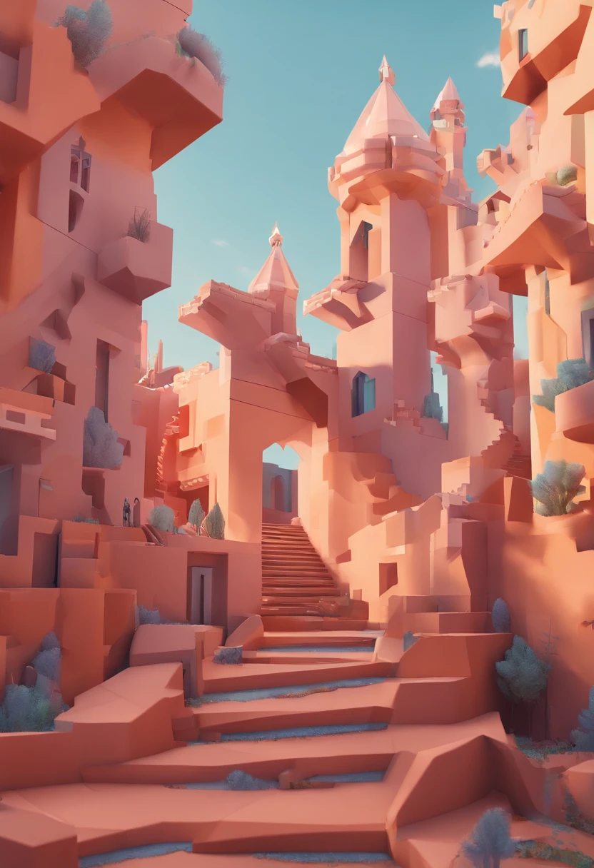 （Ida Angry：1.3），Monument Valley。Ida shreds the raven，From stairs from hell to heaven, isometric art, Petites marches menant vers le bas, Inspired by M. c. eSCHER, Inspired by M.c. eSCHER, Isometric play, Inspired by MC eSCHER, Montez sur la tour, Escaliers