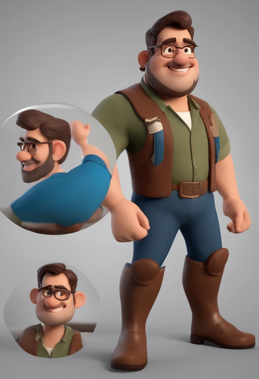 personagem dos desenhos animados de um homem, barba por fazer, without glasses, cor pardo, de terno na sala de aula, animation character, Caractere estilizado, animation style rendering, 3D estilizado, Arnold Maya render, 3 d render stylized, toon render keyshot, Personagem 3D, Personagem 3D, 3d rendering stylized, 3 d character render, personagem de desenho animado, Personagem de close up, Pose de personagem,  (Estilo Pixar) (master part:1.2) (Bokeh) (best quality) (pele detalhada) (textura detalhada) (8k) (argila) (Cinematic lighting) (foco nítido