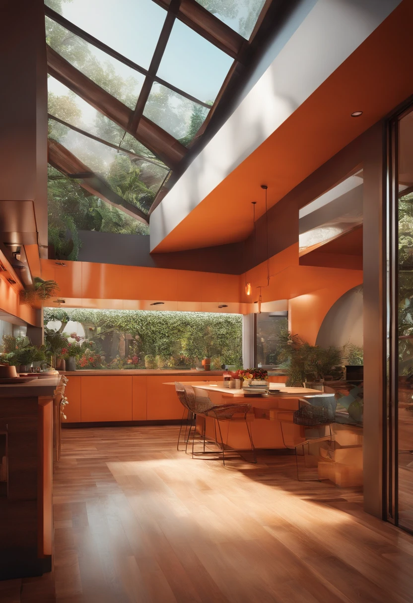 Um arquiteto de sonhos futurista, mas realista, inspired by Pixar animation, de perto.