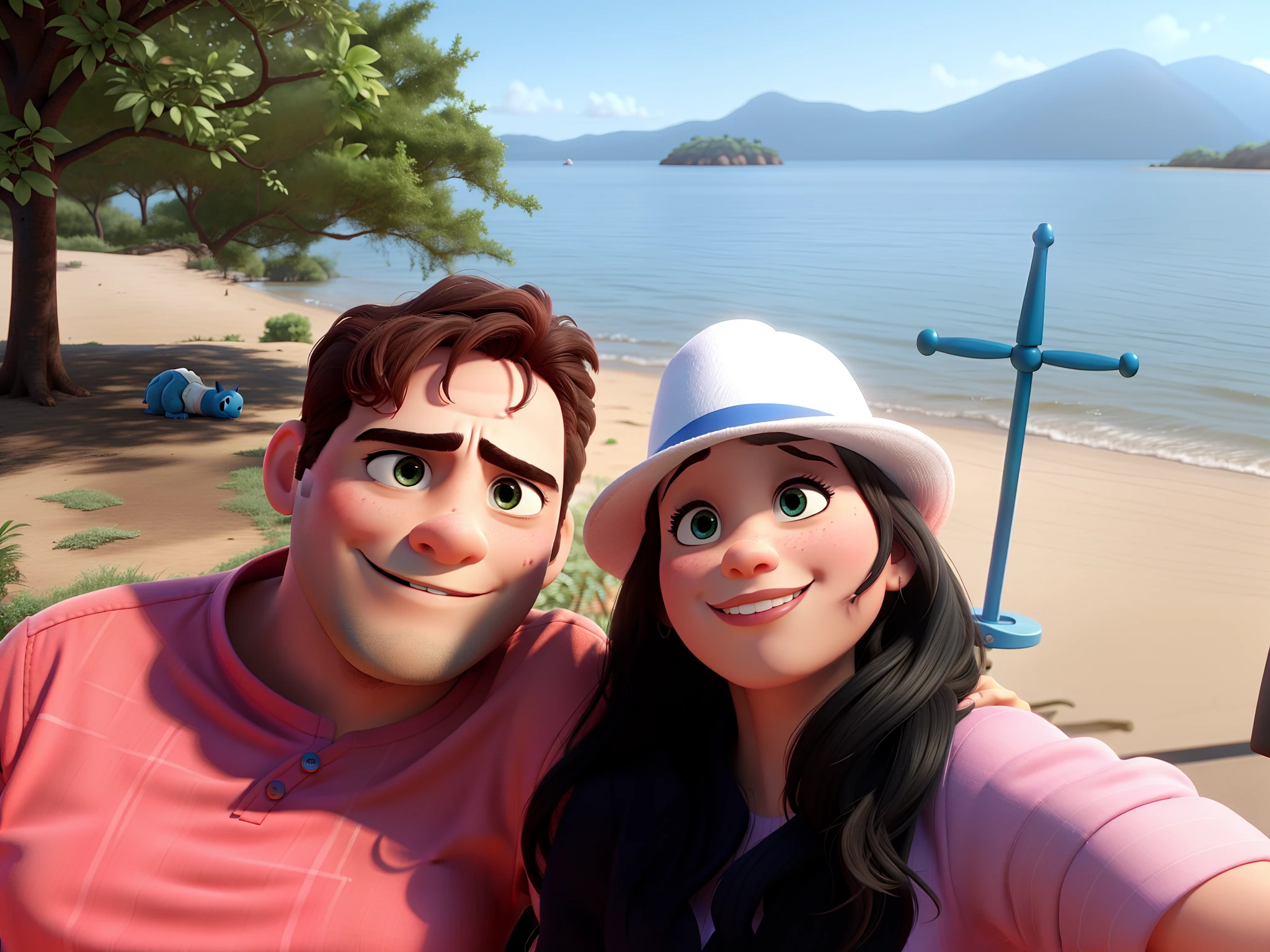 romantic couple, igual aos filmes Disney Pixar