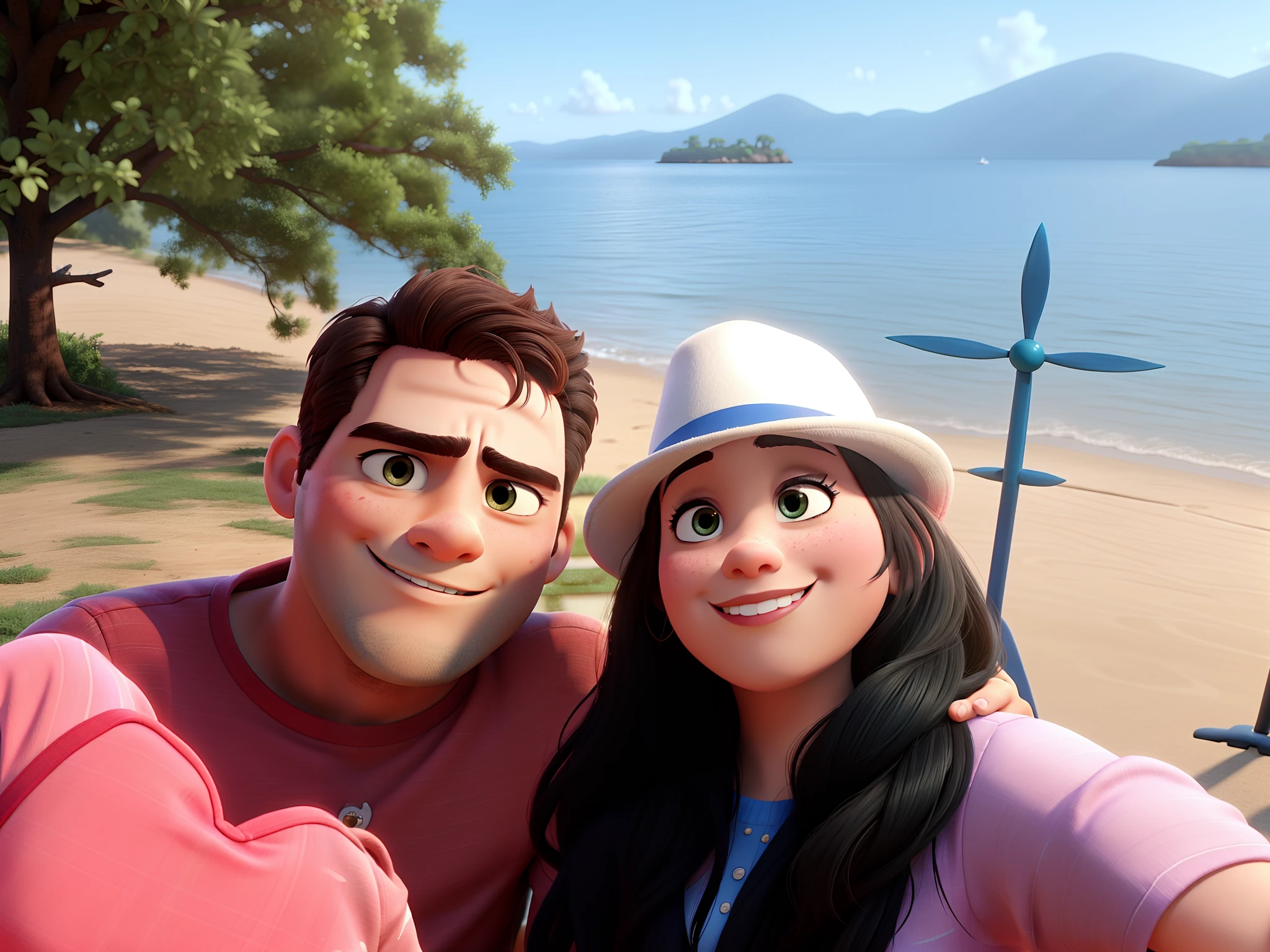 romantic couple, igual aos filmes Disney Pixar