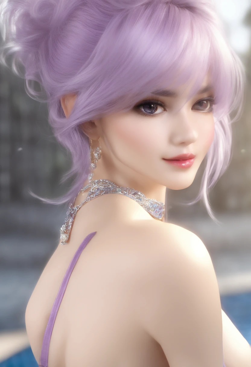 ((realista, La mejor calidad, 8k, Pieza maestra: 1.3)), Enfoque claro: 1.2, 1girl, Belleza perfecta: 1.4, (cintura estrecha: 1.5), ((Senos lisos: 1.2)), ((Sexy Sheer Purple Bra & Shiny Micro Bikini)), ((transparente:1.5)), ((brillante:1.5)),Cara ultrafina, Ojos delgados, 双眼皮, in front of camera, piernas abiertas,collar,(Pelo ondulado:1.3),medias mojadas,Dedos de camello,(Shadow of the beautiful little hard nipple head:1.3),Abdominales tonificados, (Cabello en dos tonos,cabello rubio,cana:1.5),luz solar,(esbelto:1.8),piel brillante, (hermosas joyas:1.2), cinta para el cabello,(escote mamario:1.3),piel hermosa,Abs,(culturista:1.3)