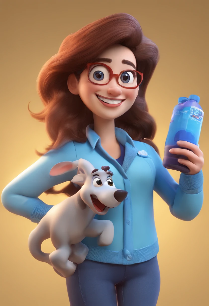 Estilo pixar uma dentista de cabelo preto e rabo de cavalo