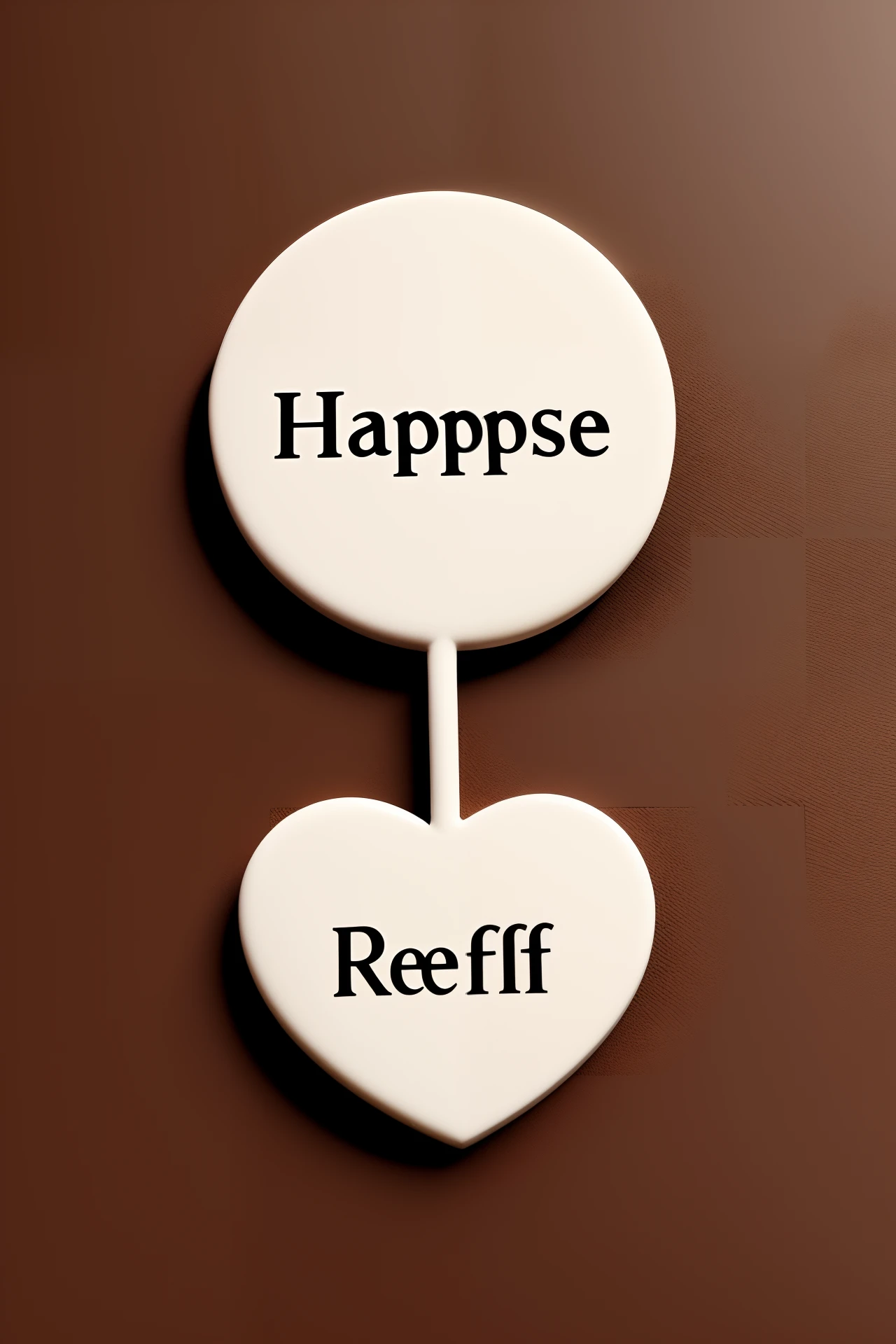 Logo with the name Magnetic happiness in relief and something that reminds you of heart and magnetism
