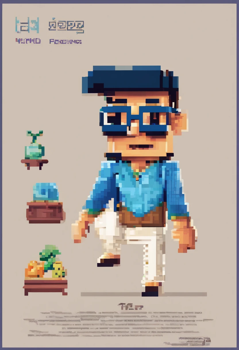 Cartoon character of a man wearing black glasses and a blue shirt, um personagem animado, Caractere estilizado, animation style rendering, 3D estilizado, Arnold Maya render, 3 d render stylized, toon render keyshot, Personagem 3D, Personagem 3D, 3d rendering stylized, 3 d character render, personagem de desenho animado, Personagem de close up, Pose de personagem, (Estilo Pixar) (master part:1.2) (Bokeh) (best quality) (pele detalhada) (textura detalhada) (8k) (argila) (Cinematic lighting) (foco nítido