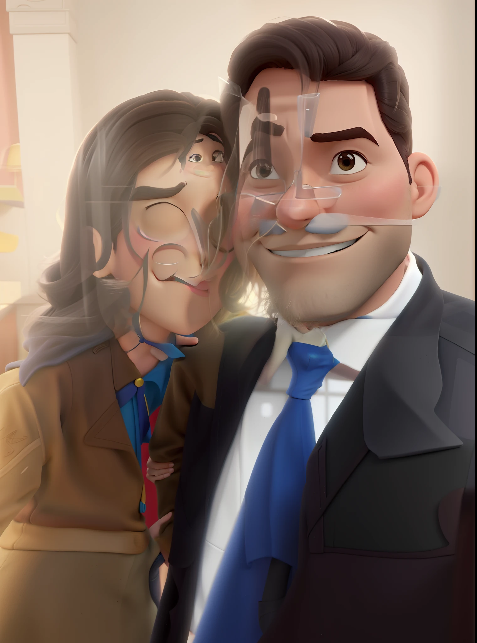 casal homem e mulher no estilo Disney Pixar, alta qualidade, melhor qualidade