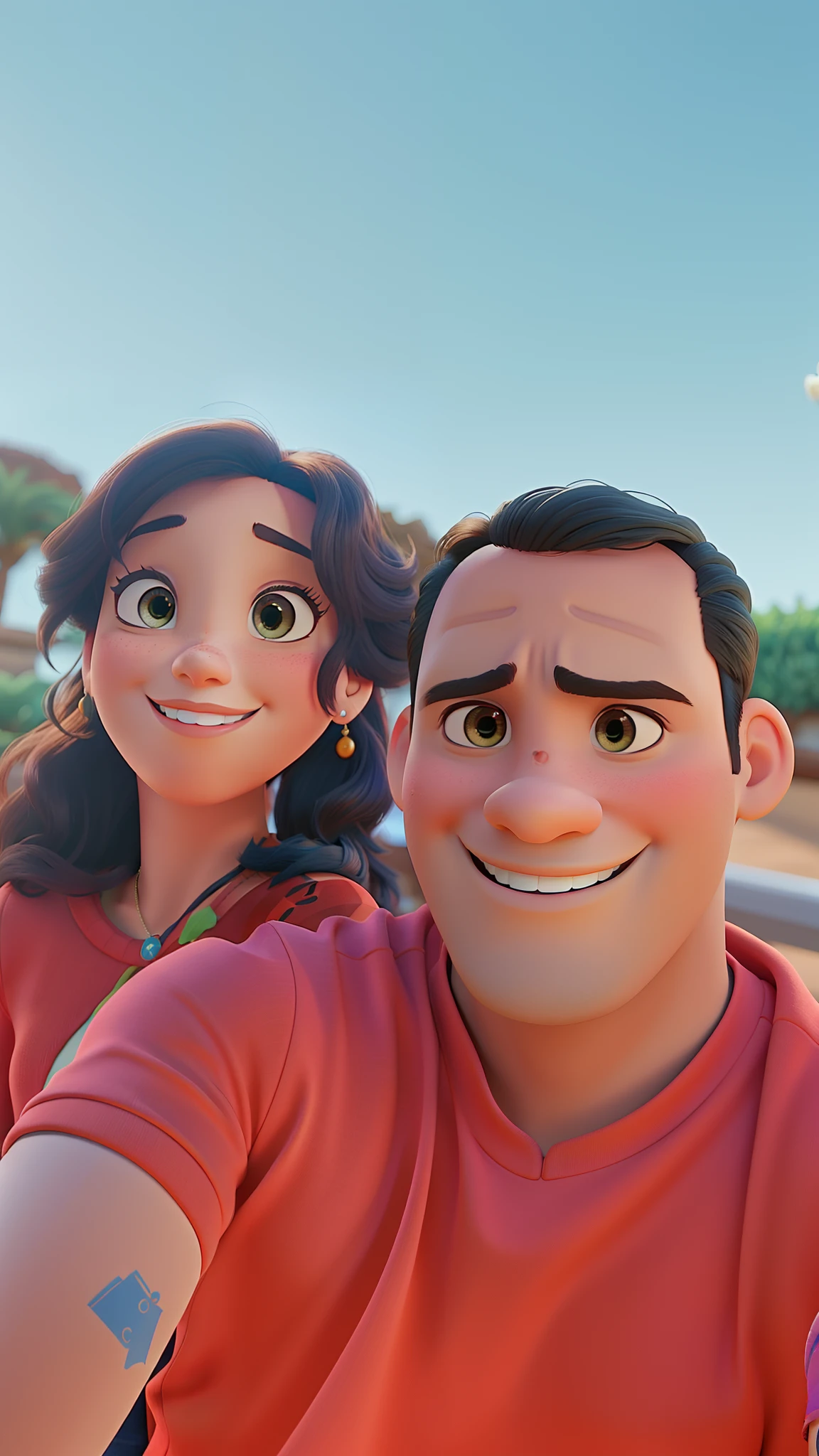 Casal estilo Disney pixar, alta qualidade, melhor qualidade