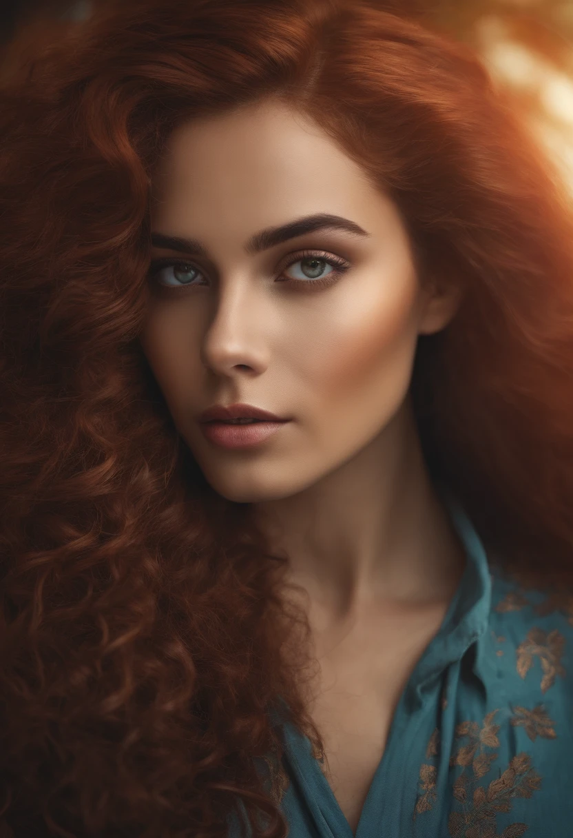 Mulher jovem branca rosto redondo cabelo