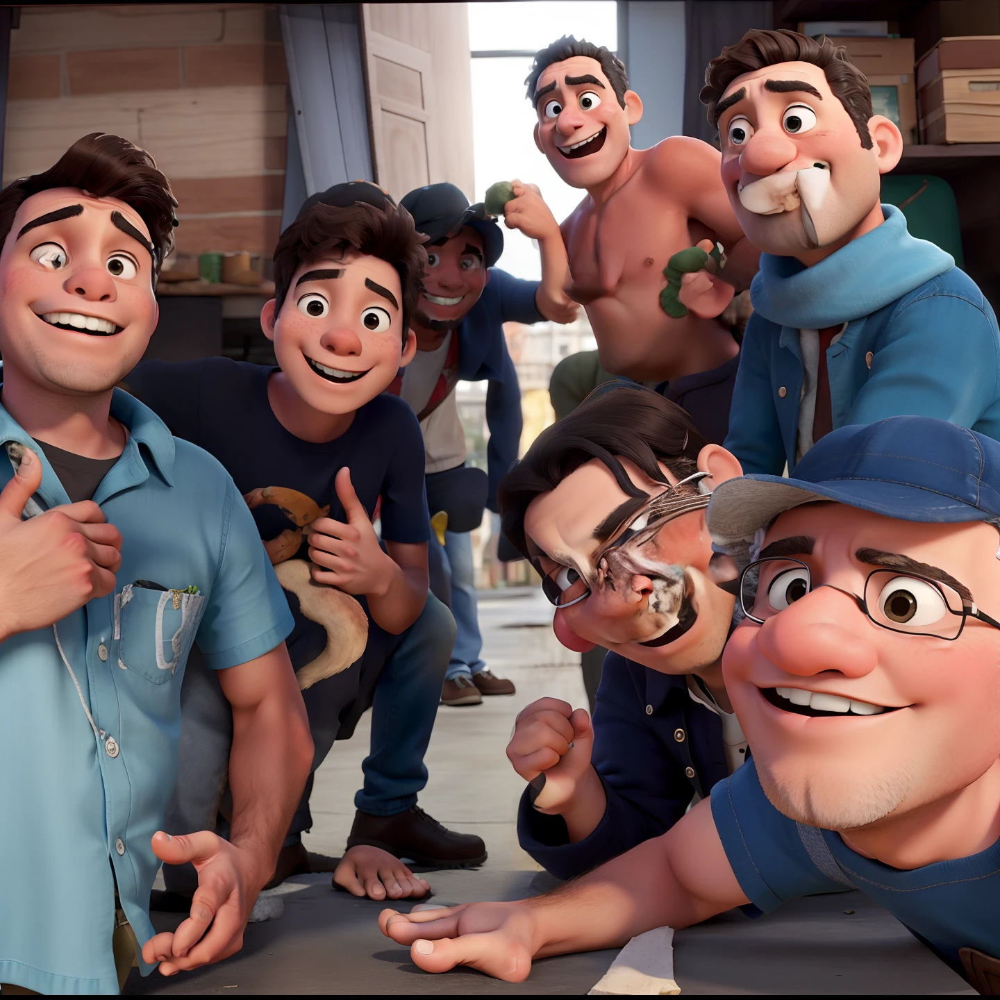 Um grupo de amigos reunido