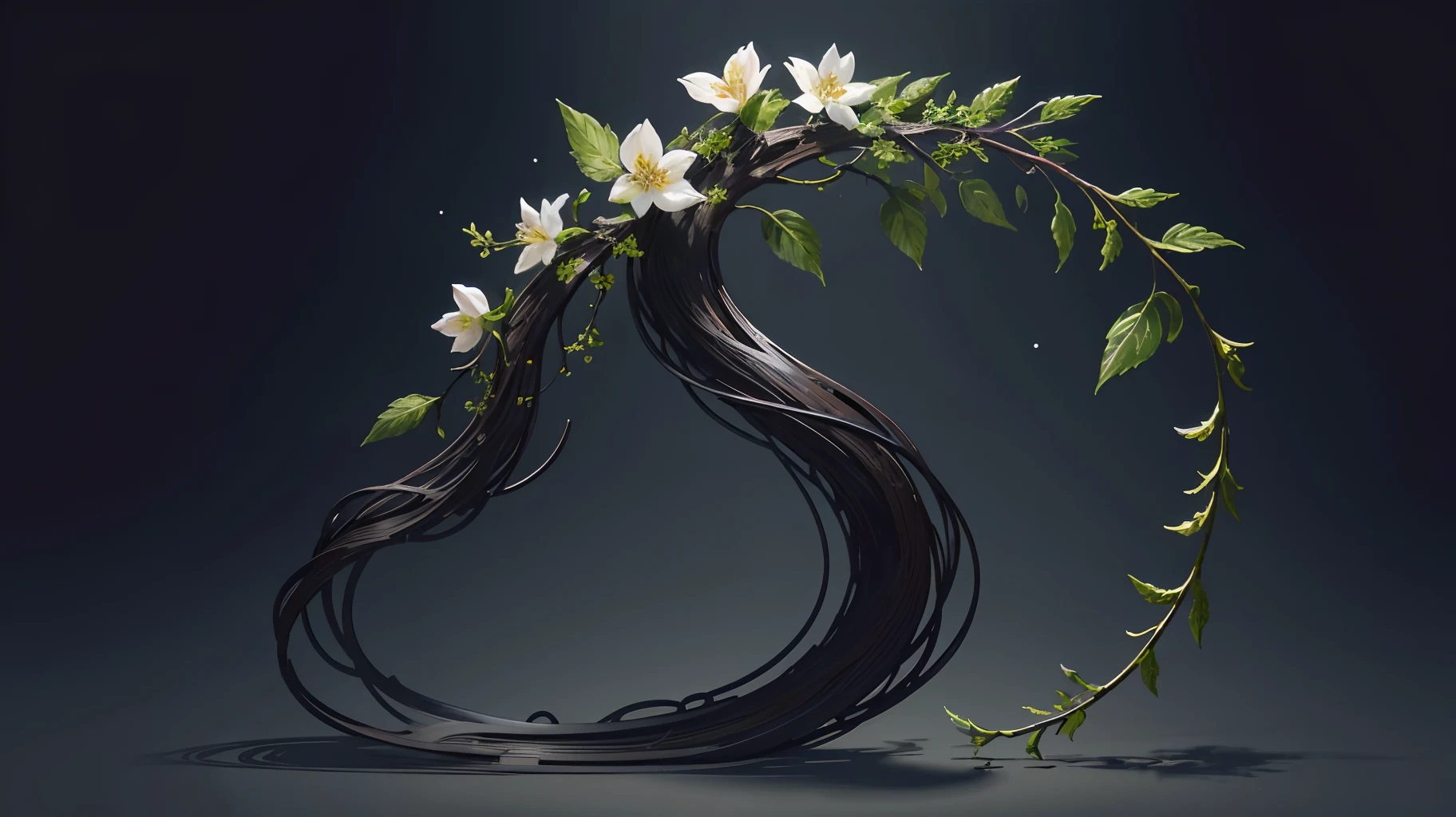 （solid black background）（tmasterpiece）， （best qualtiy：1.4）， absurderes， [：intricately details：0.2]， {Magic vine}, blossoms， Strong focus，Mysterious symbol， sparkling motes, insane detailed，k hd，concept-art，number art，with dynamism，Don't be human，There are no characters