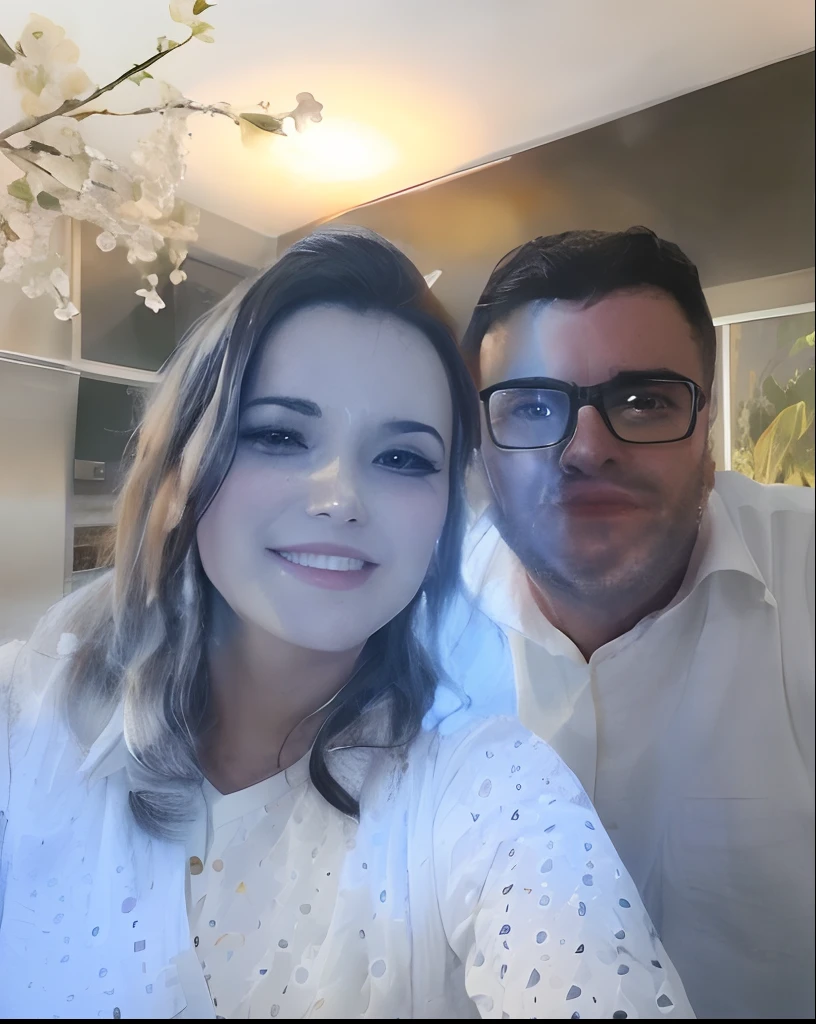 There's a man and a woman taking a selfie in a kitchen, Directed by: Nandor Soldier, foto do perfil, imagem de perfil, In Sao Paulo, Simon Hollosy, Directed by: Márta Lacza, Directed by: Lee Loughridge, tirada na hora dourada, por Julius como se, Casal feliz, david rios ferreira