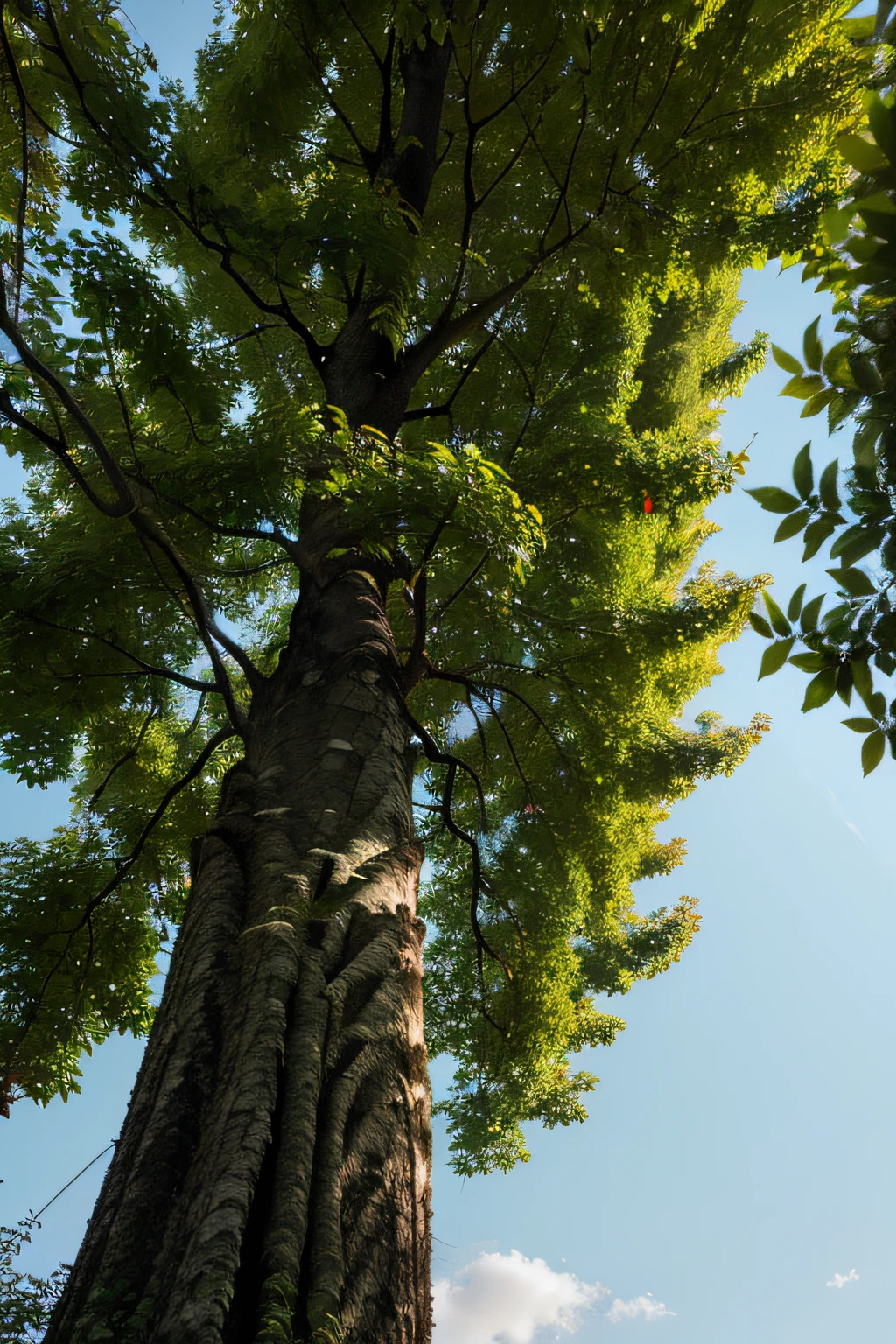 tree swaying and leaves falling