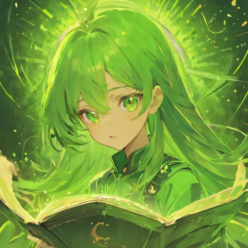 UMA MULHER JOVEM , OLHOS VERDES , CABELO DOURADO LENDO UM LIVRO PARA 09 GATOS